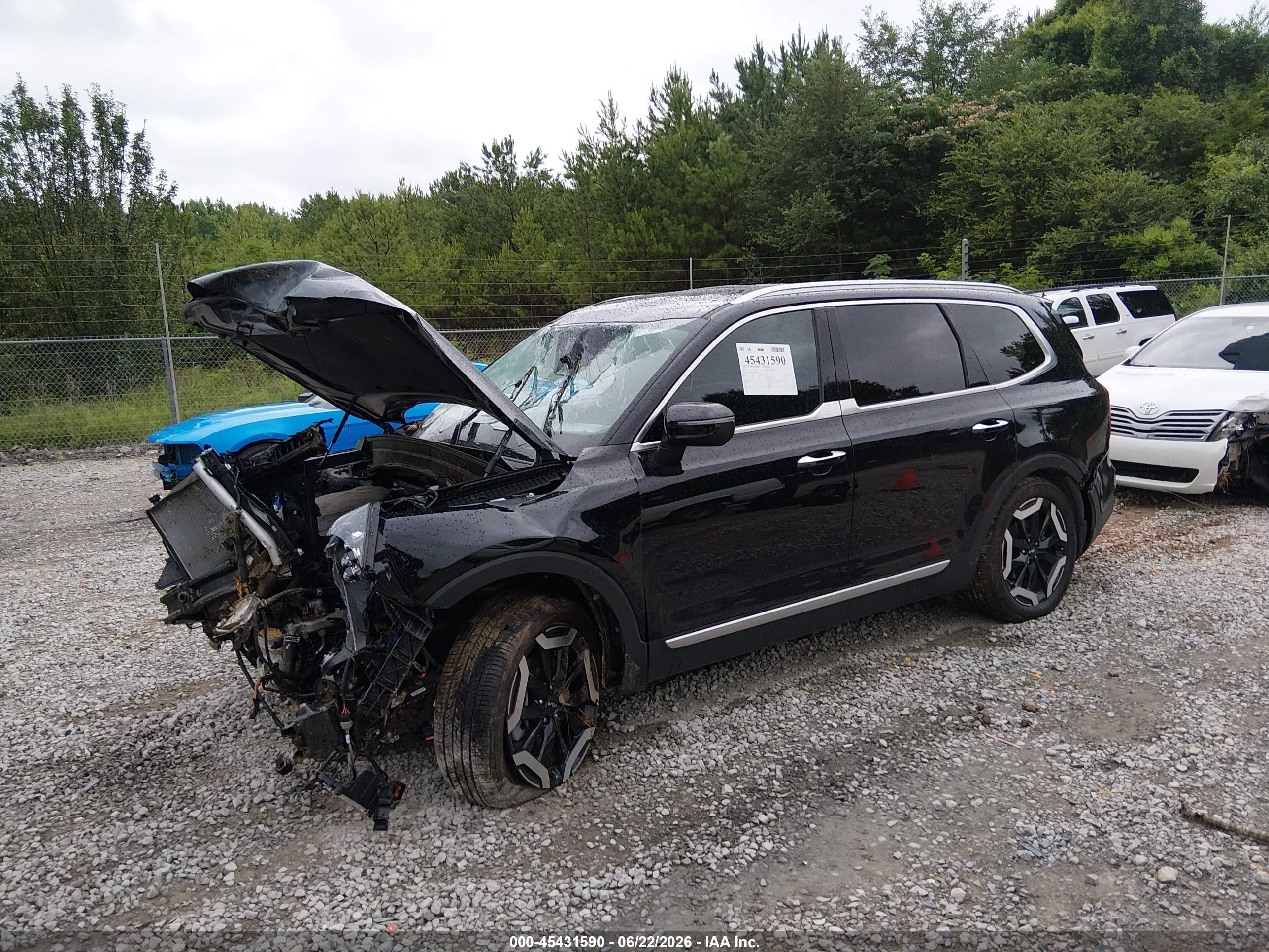 2025 Kia Telluride S Черный vin: 5XYP64GC7SG719831