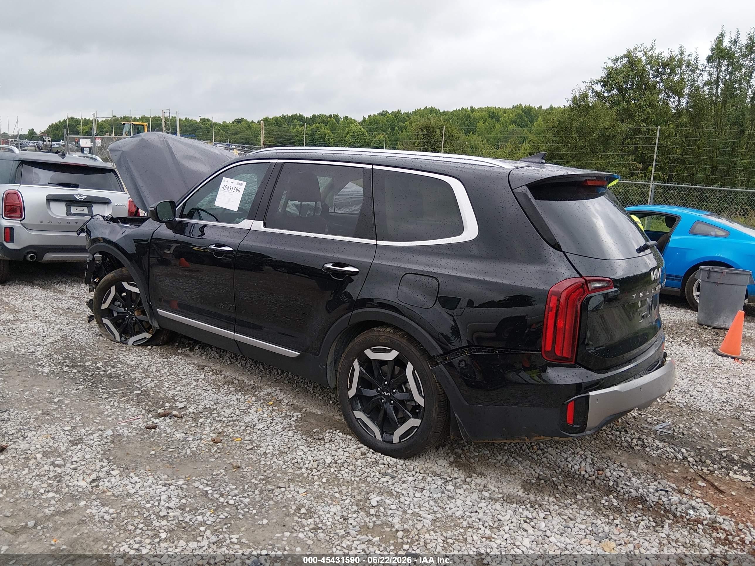 2025 Kia Telluride S Черный vin: 5XYP64GC7SG719831