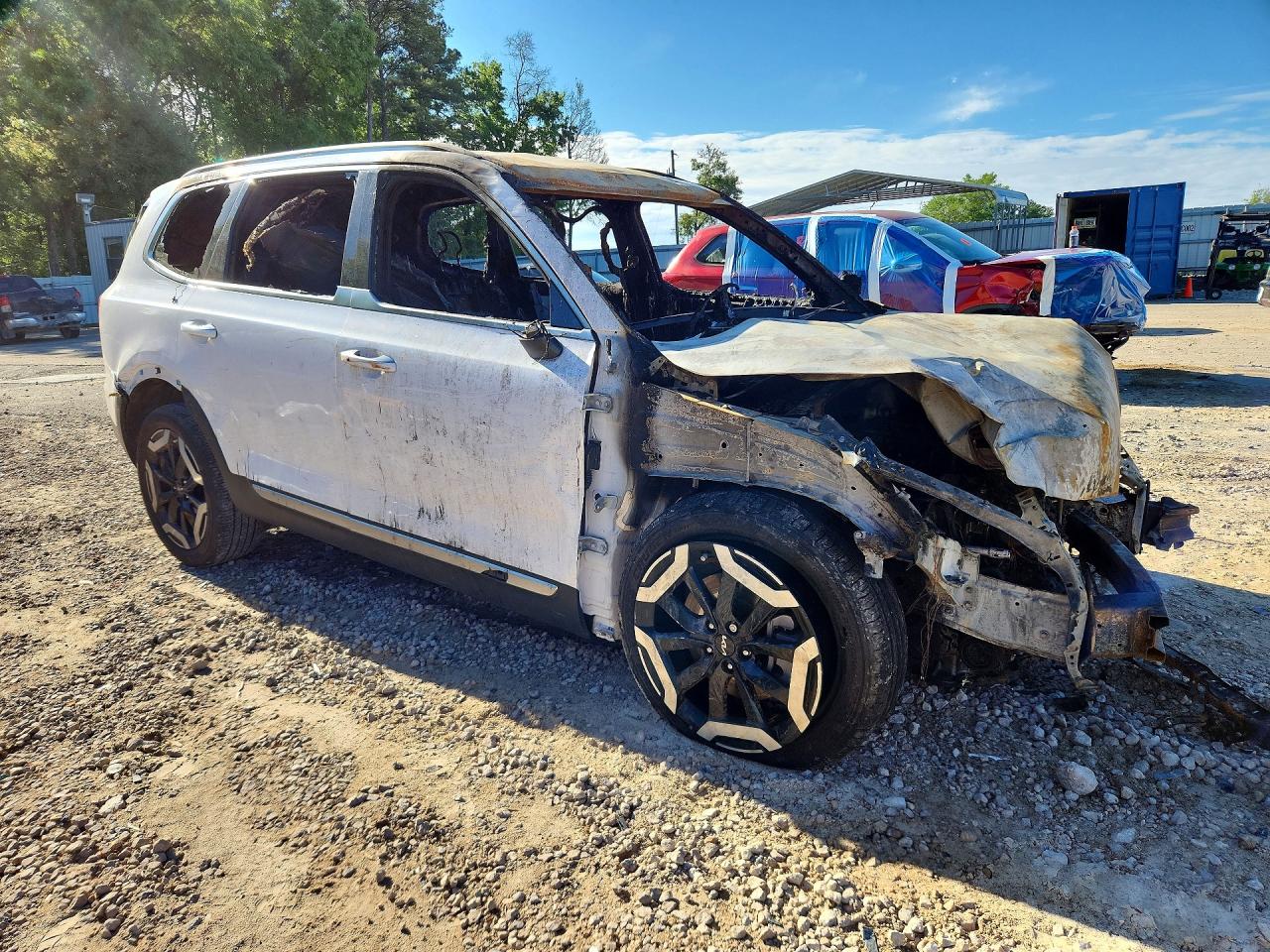 2024 Kia Telluride S White vin: 5XYP64GCXRG532383
