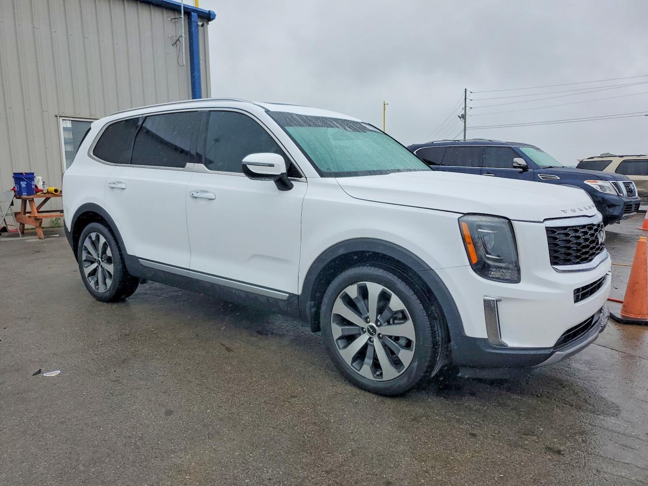 2022 Kia Telluride S White vin: 5XYP64HC7NG284540