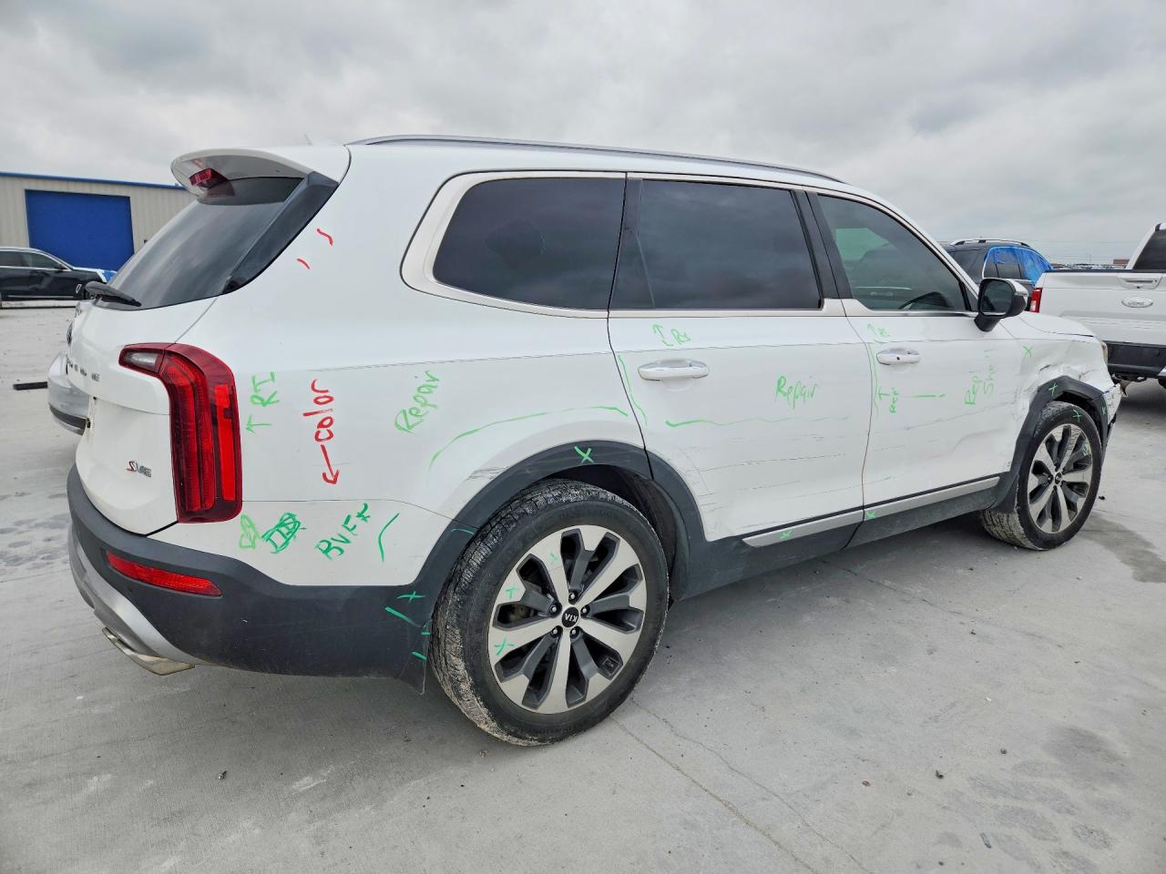 2020 Kia Telluride S White vin: 5XYP64HC9LG031782
