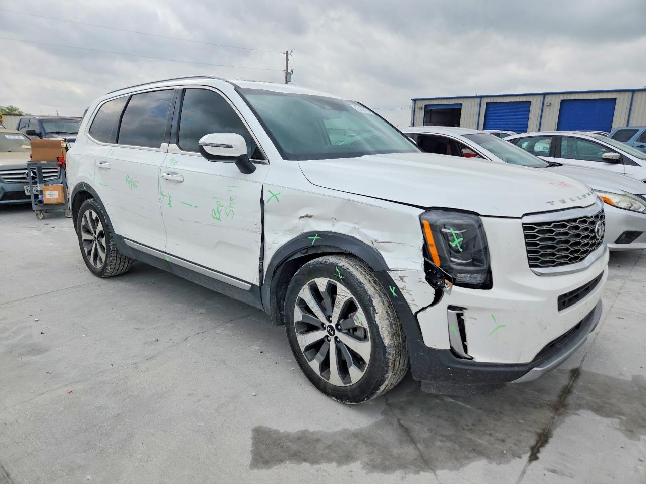 2020 Kia Telluride S White vin: 5XYP64HC9LG031782