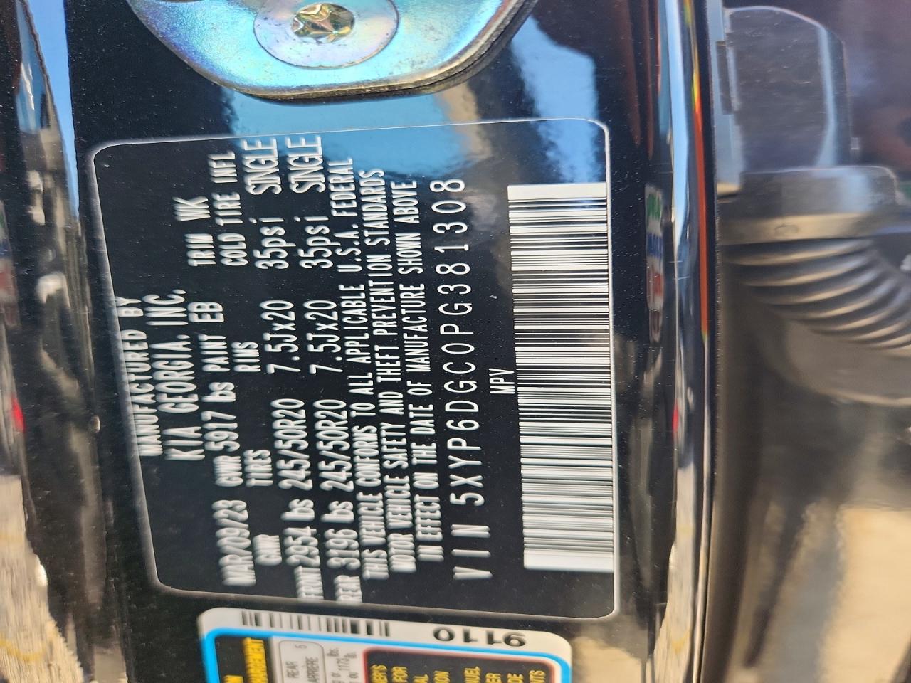 2023 Kia Telluride S Black vin: 5XYP6DGC0PG381308