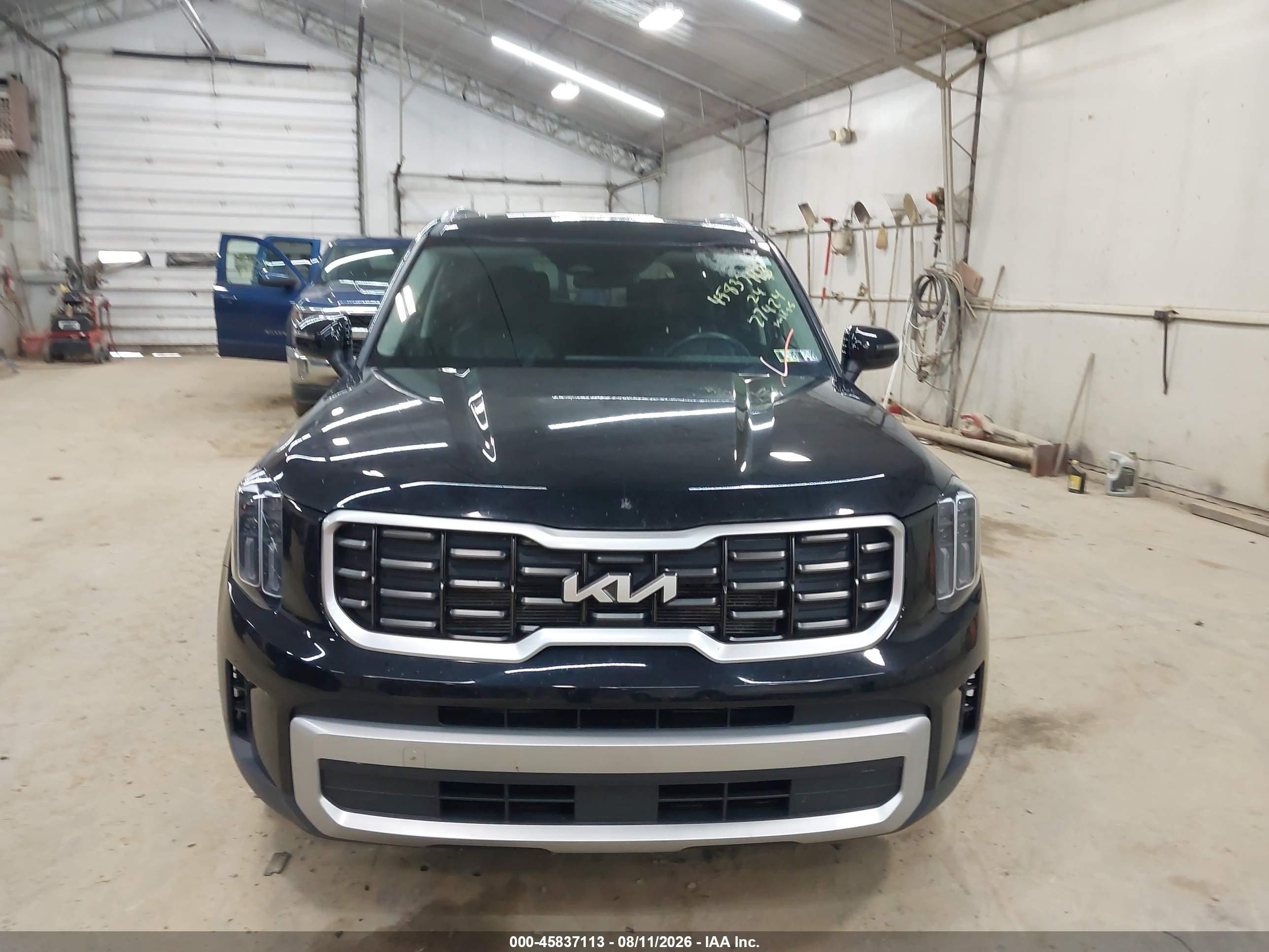 2024 Kia Telluride S Черный vin: 5XYP6DGC0RG437508