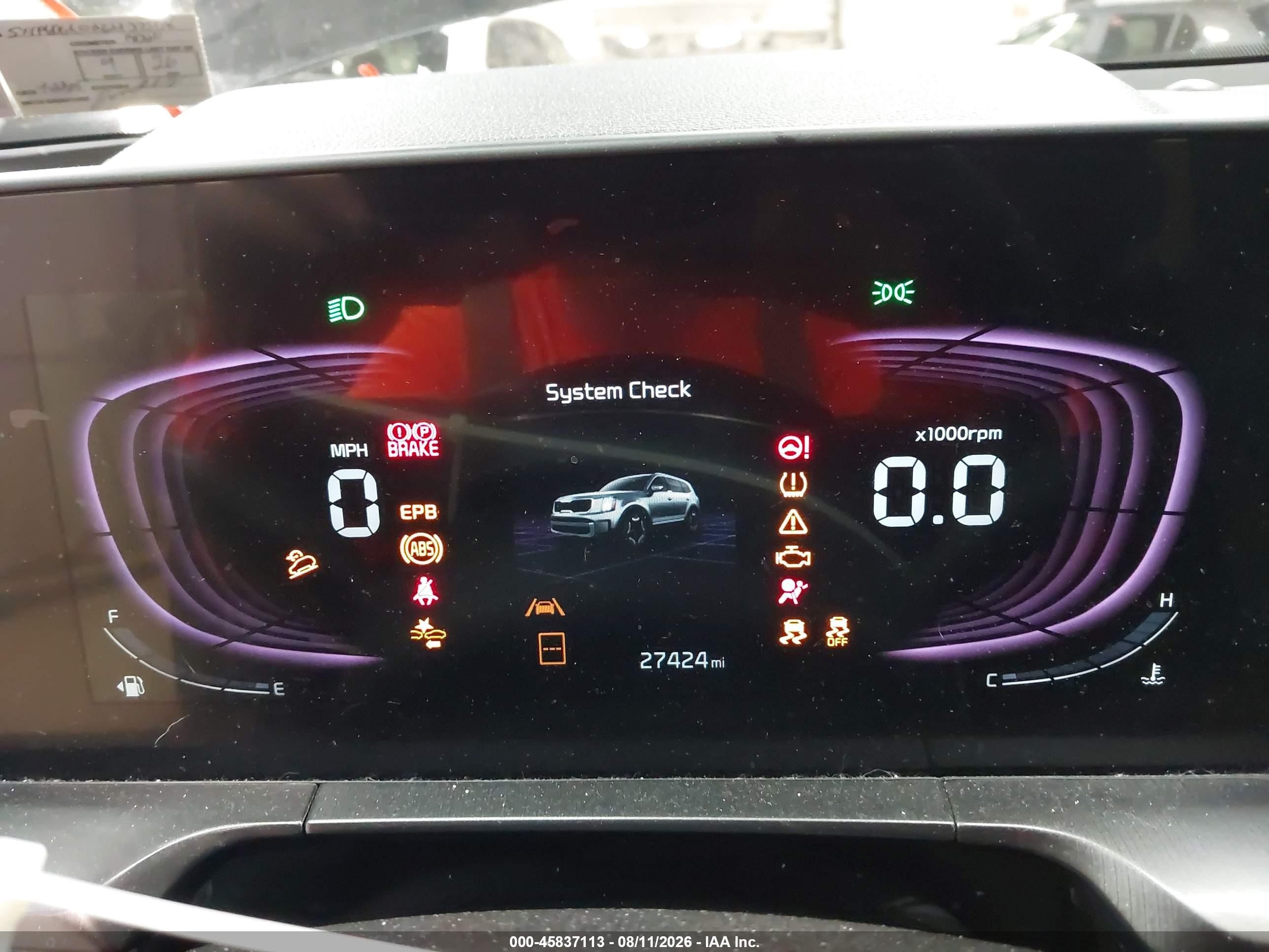 2024 Kia Telluride S Черный vin: 5XYP6DGC0RG437508