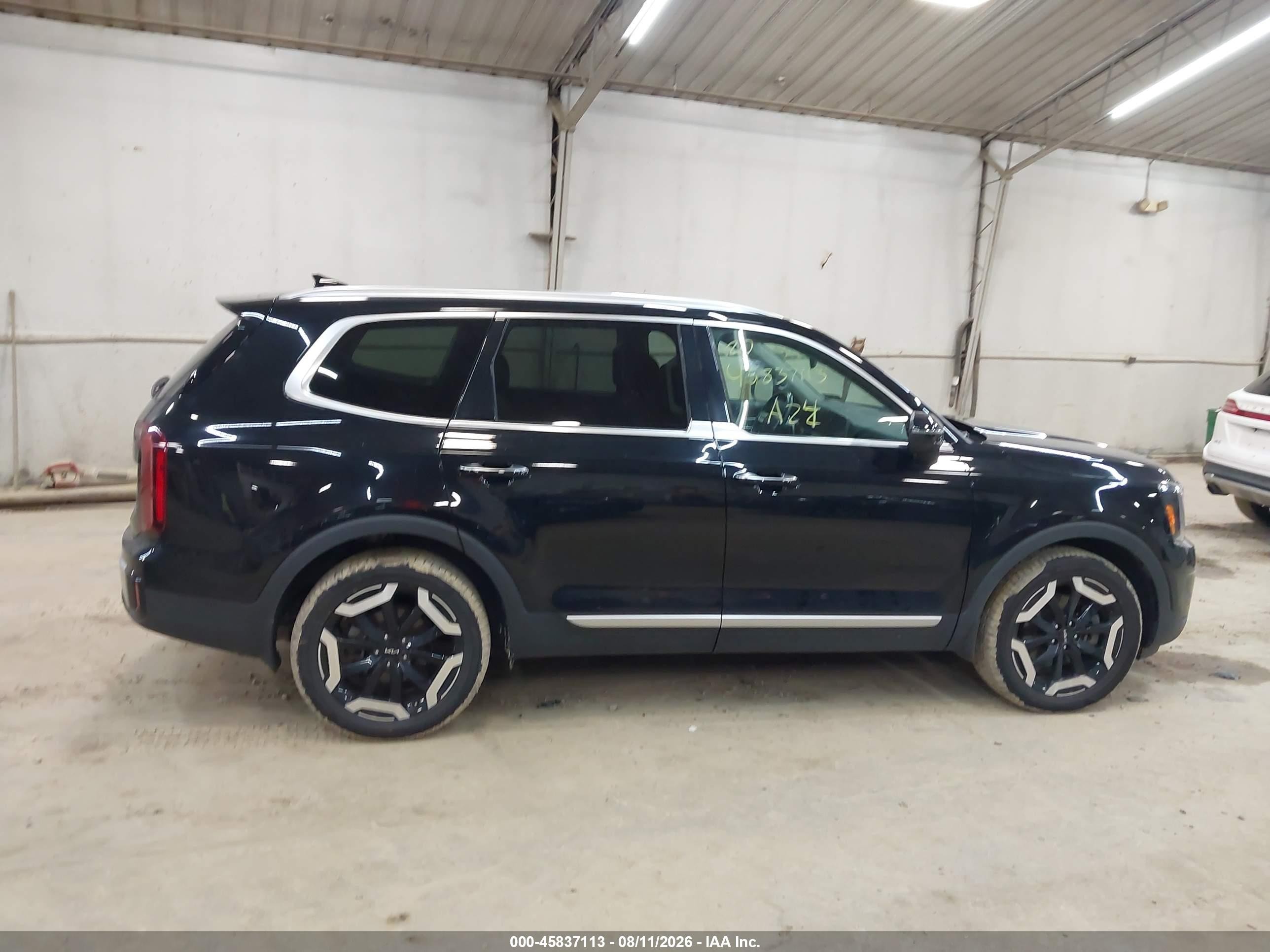 2024 Kia Telluride S Черный vin: 5XYP6DGC0RG437508