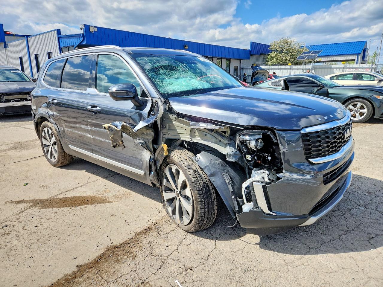 2022 Kia Telluride S Серый vin: 5XYP6DHC5NG239306