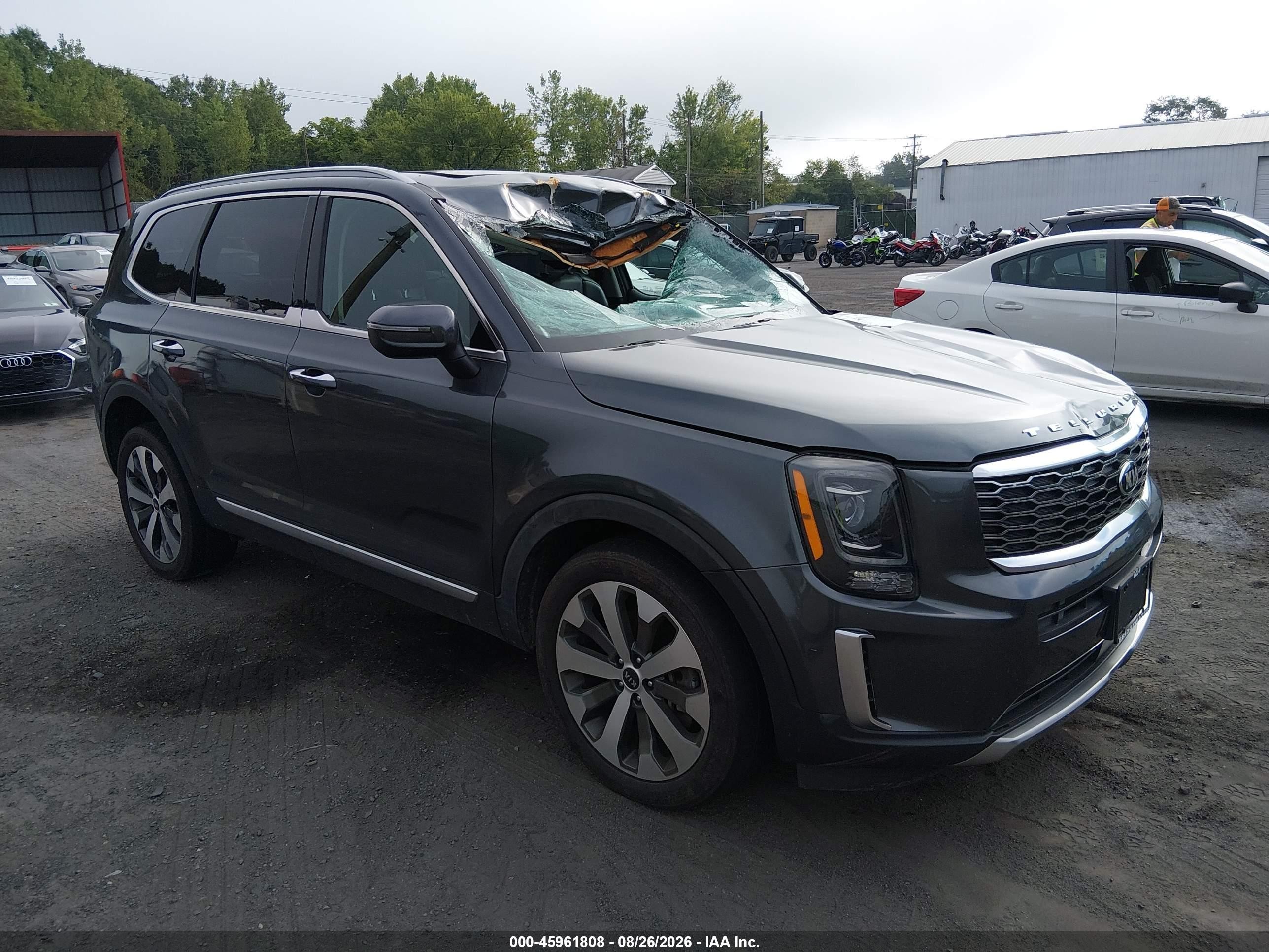 2021 Kia Telluride S Gray vin: 5XYP6DHC9MG124044