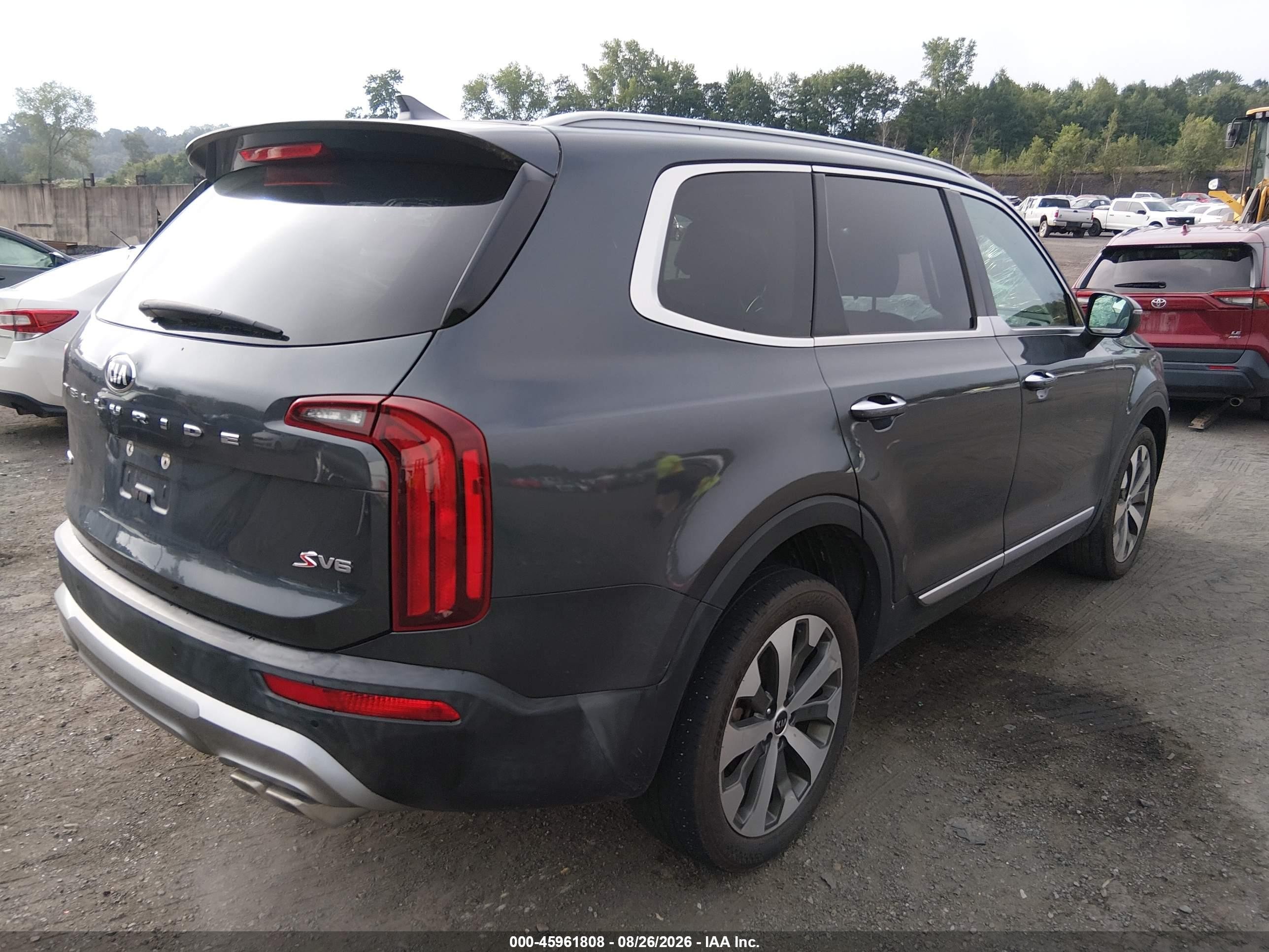 2021 Kia Telluride S Gray vin: 5XYP6DHC9MG124044