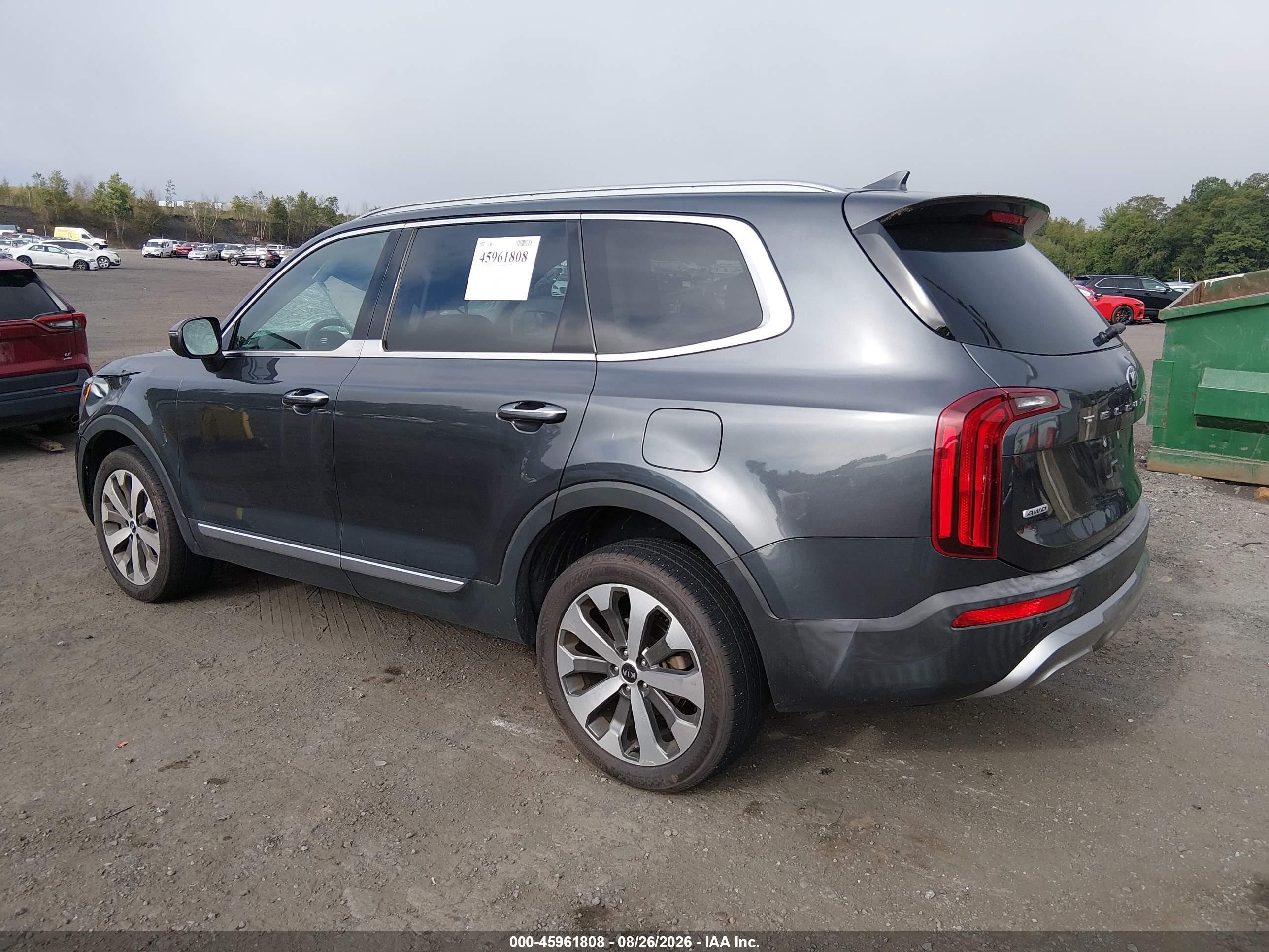 2021 Kia Telluride S Gray vin: 5XYP6DHC9MG124044