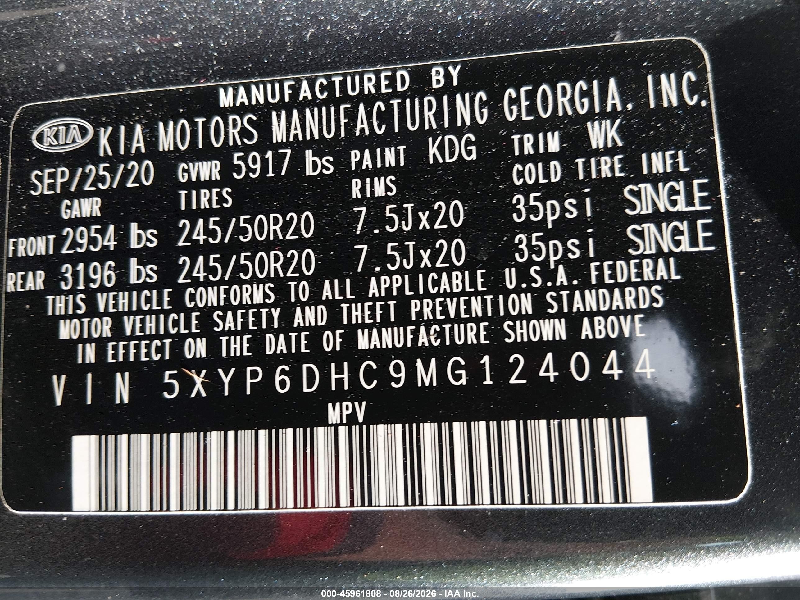 2021 Kia Telluride S Gray vin: 5XYP6DHC9MG124044