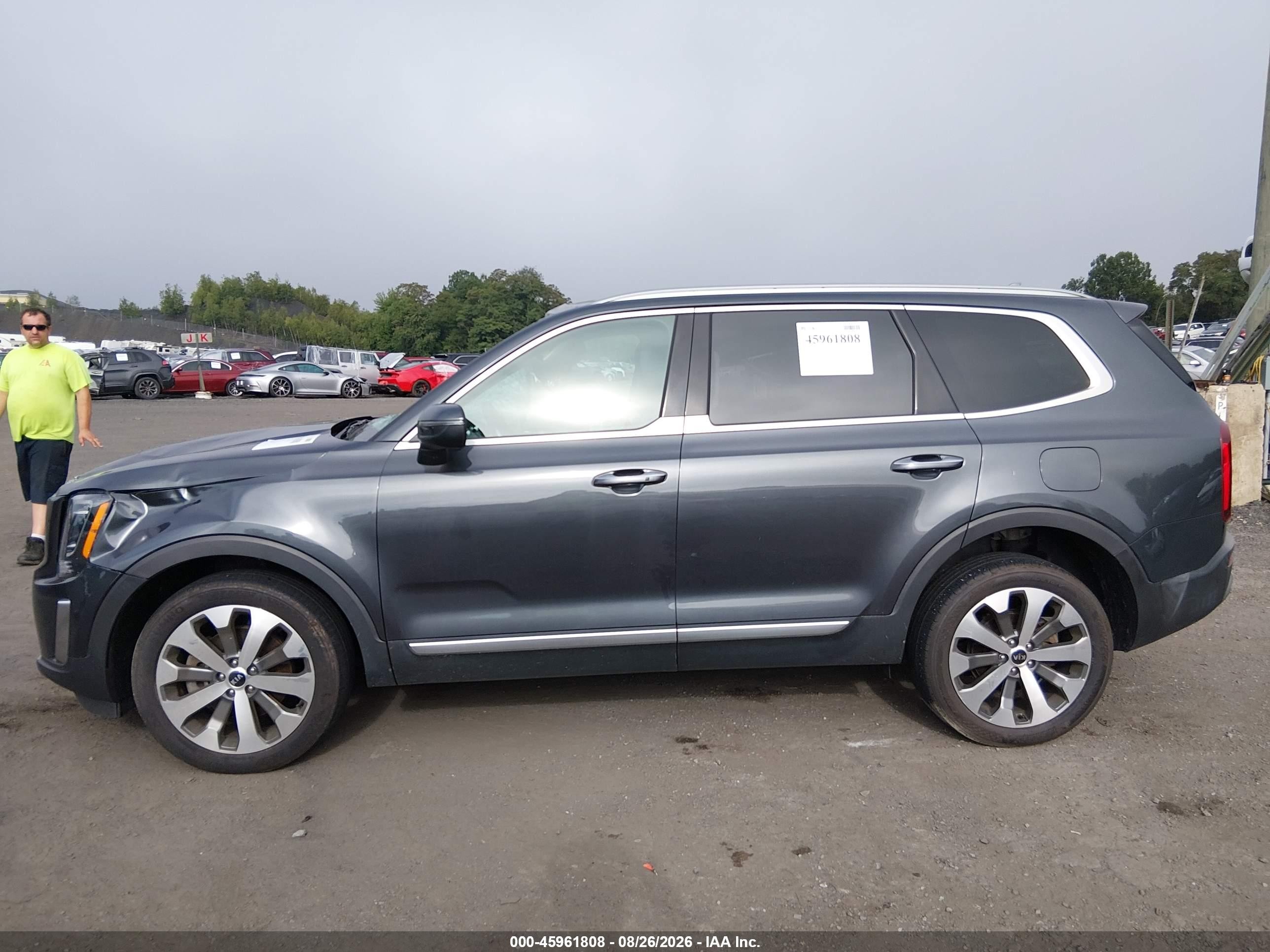2021 Kia Telluride S Gray vin: 5XYP6DHC9MG124044