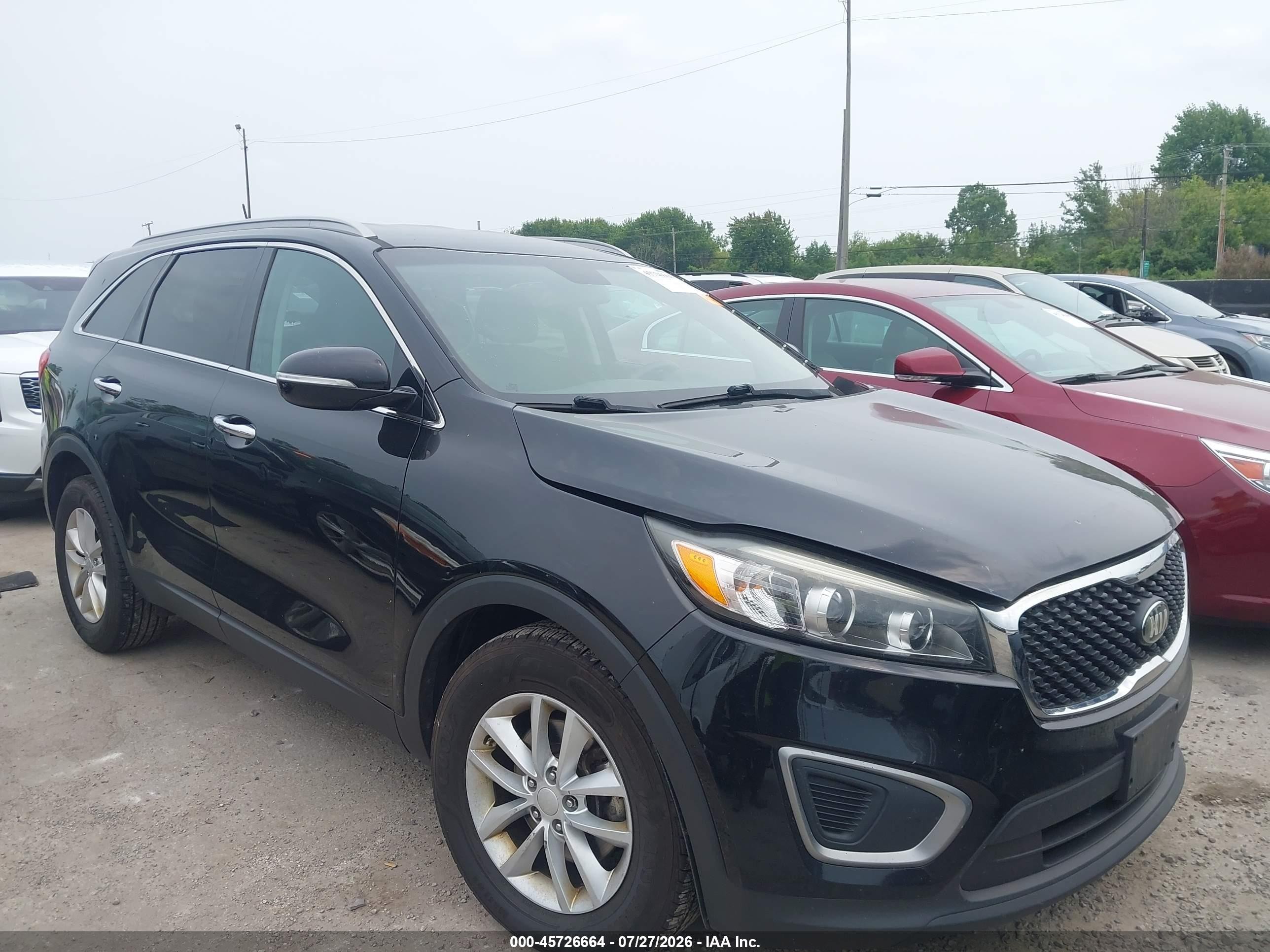 2017 Kia Sorento 2.4l Lx Black vin: 5XYPG4A32HG191601