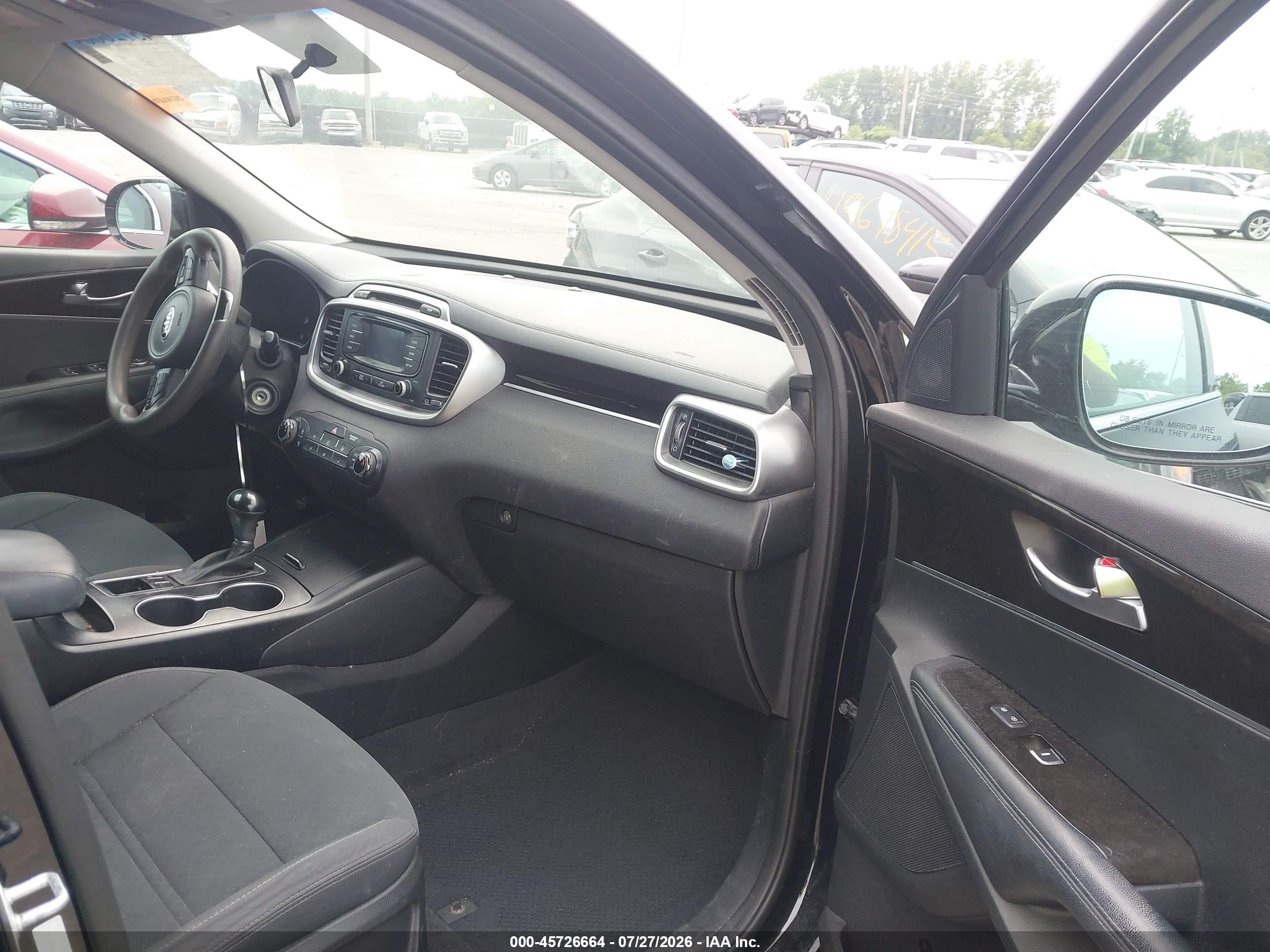 2017 Kia Sorento 2.4l Lx Black vin: 5XYPG4A32HG191601