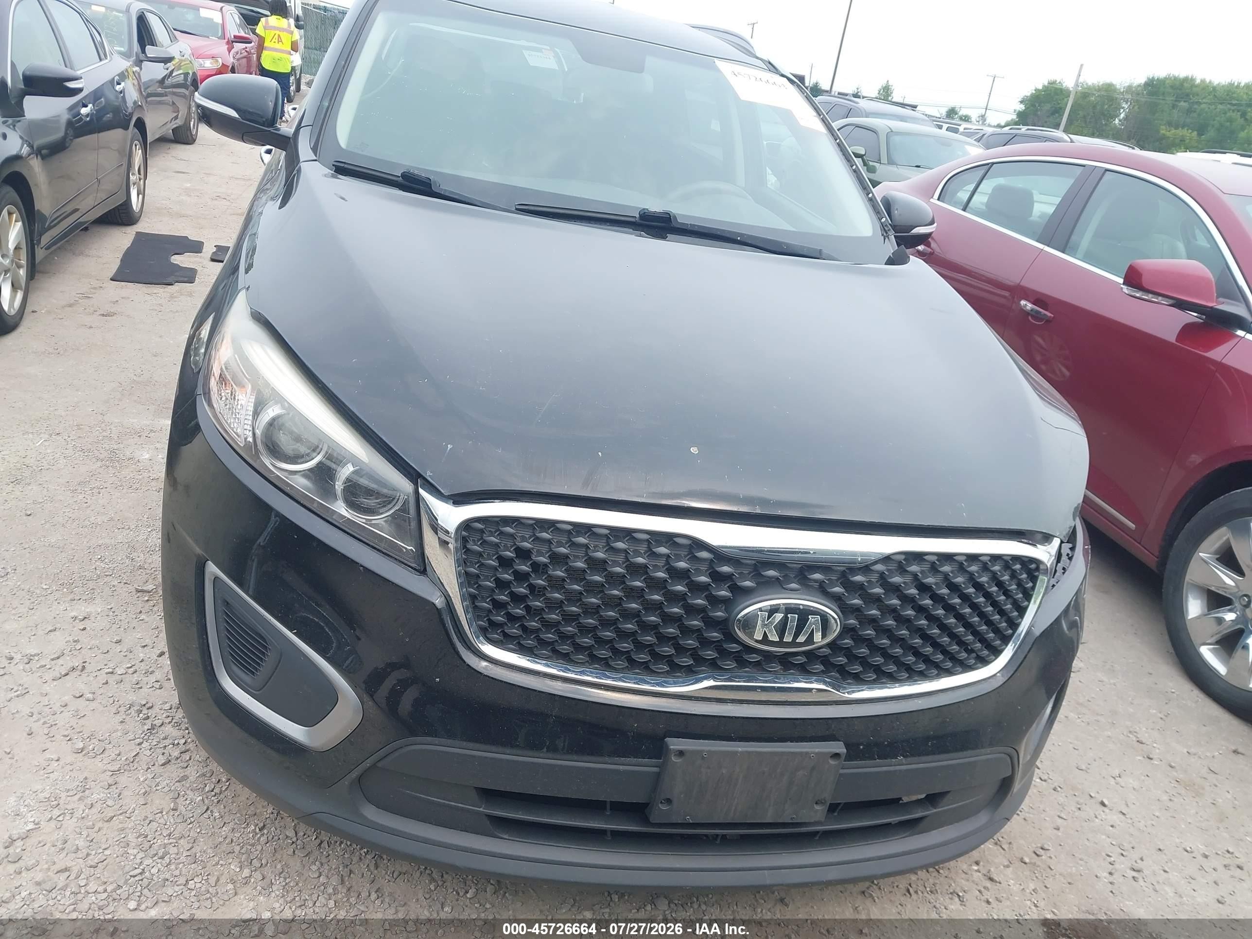 2017 Kia Sorento 2.4l Lx Black vin: 5XYPG4A32HG191601