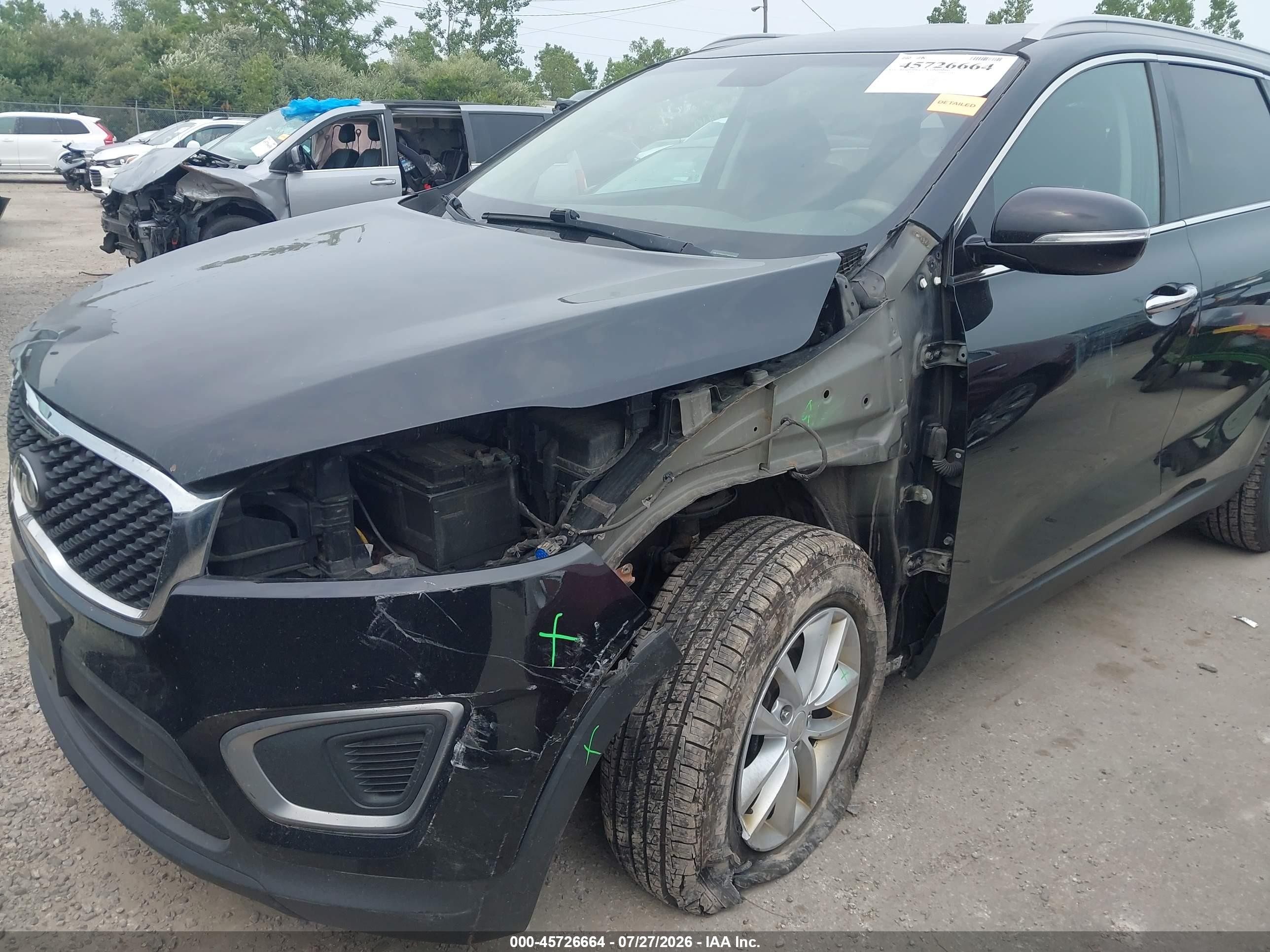 2017 Kia Sorento 2.4l Lx Black vin: 5XYPG4A32HG191601