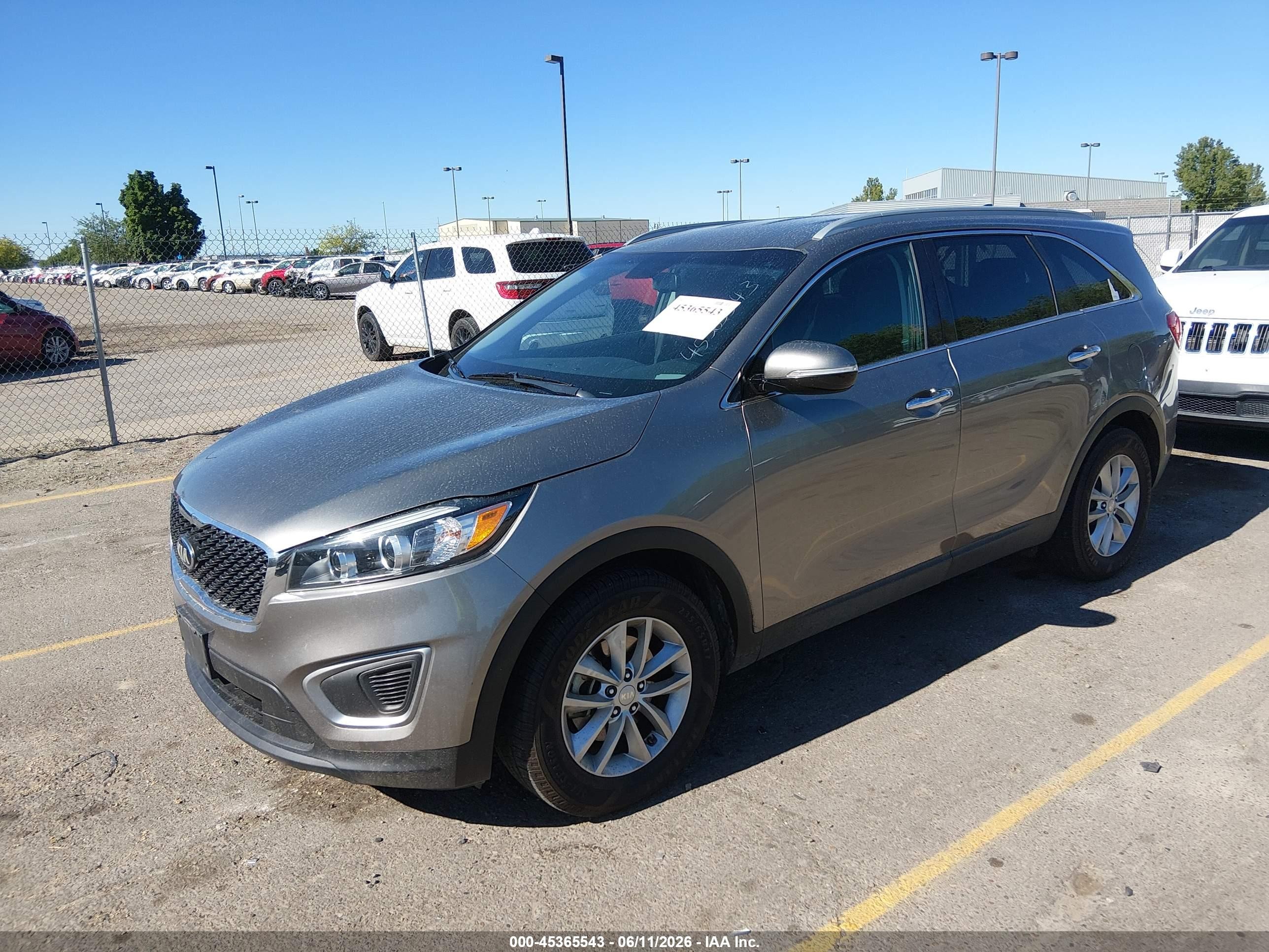 2016 Kia Sorento 2.4l Lx Gray vin: 5XYPG4A34GG070583