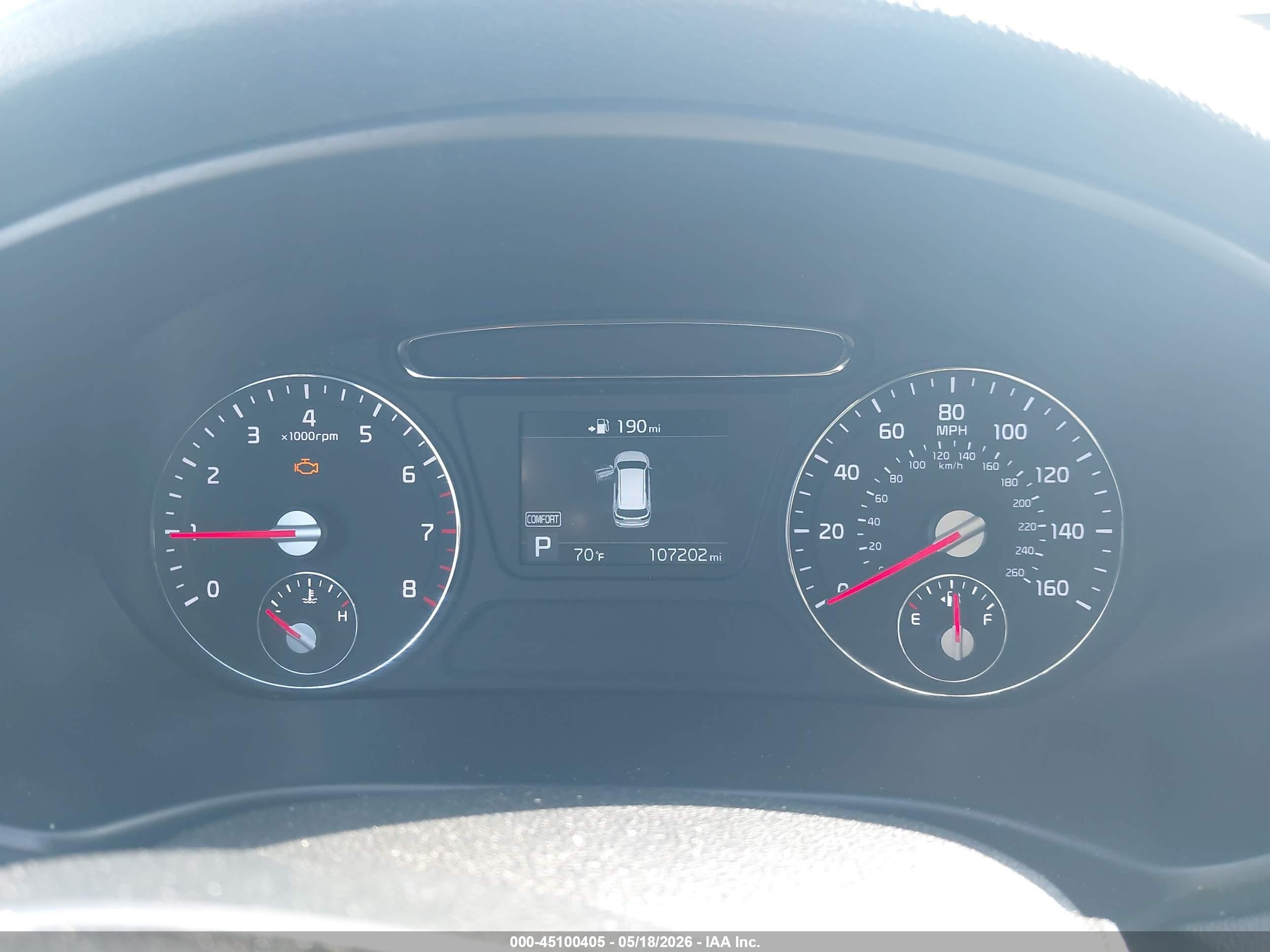2019 Kia Sorento 2.4l Lx Red vin: 5XYPG4A35KG576089