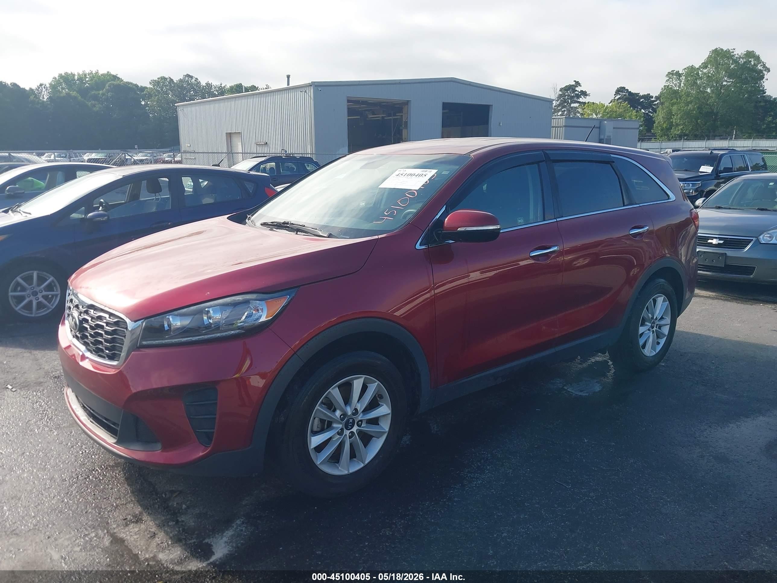 2019 Kia Sorento 2.4l Lx Red vin: 5XYPG4A35KG576089