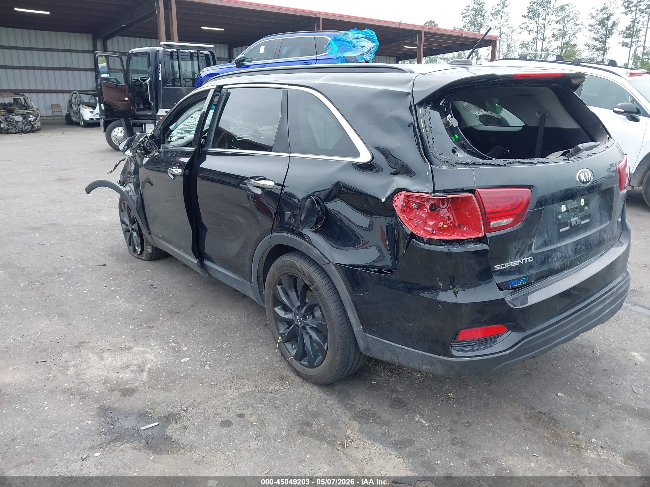 2020 Kia Sorento S V6 Черный vin: 5XYPG4A58LG682846