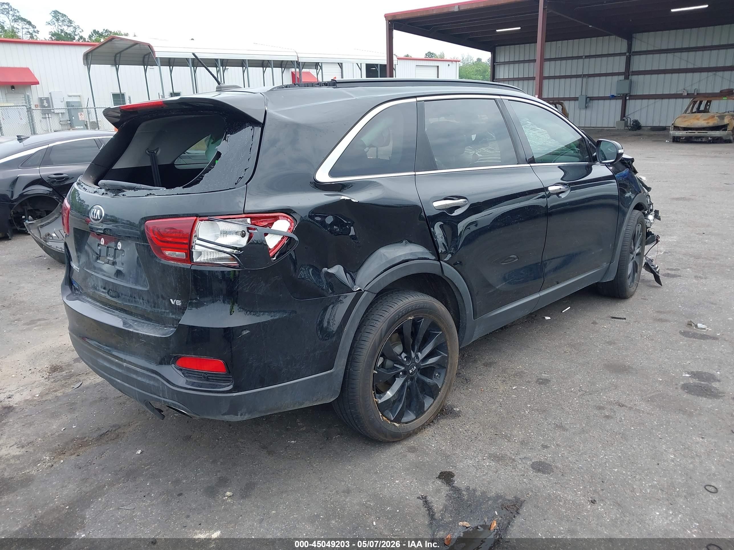 2020 Kia Sorento S V6 Черный vin: 5XYPG4A58LG682846