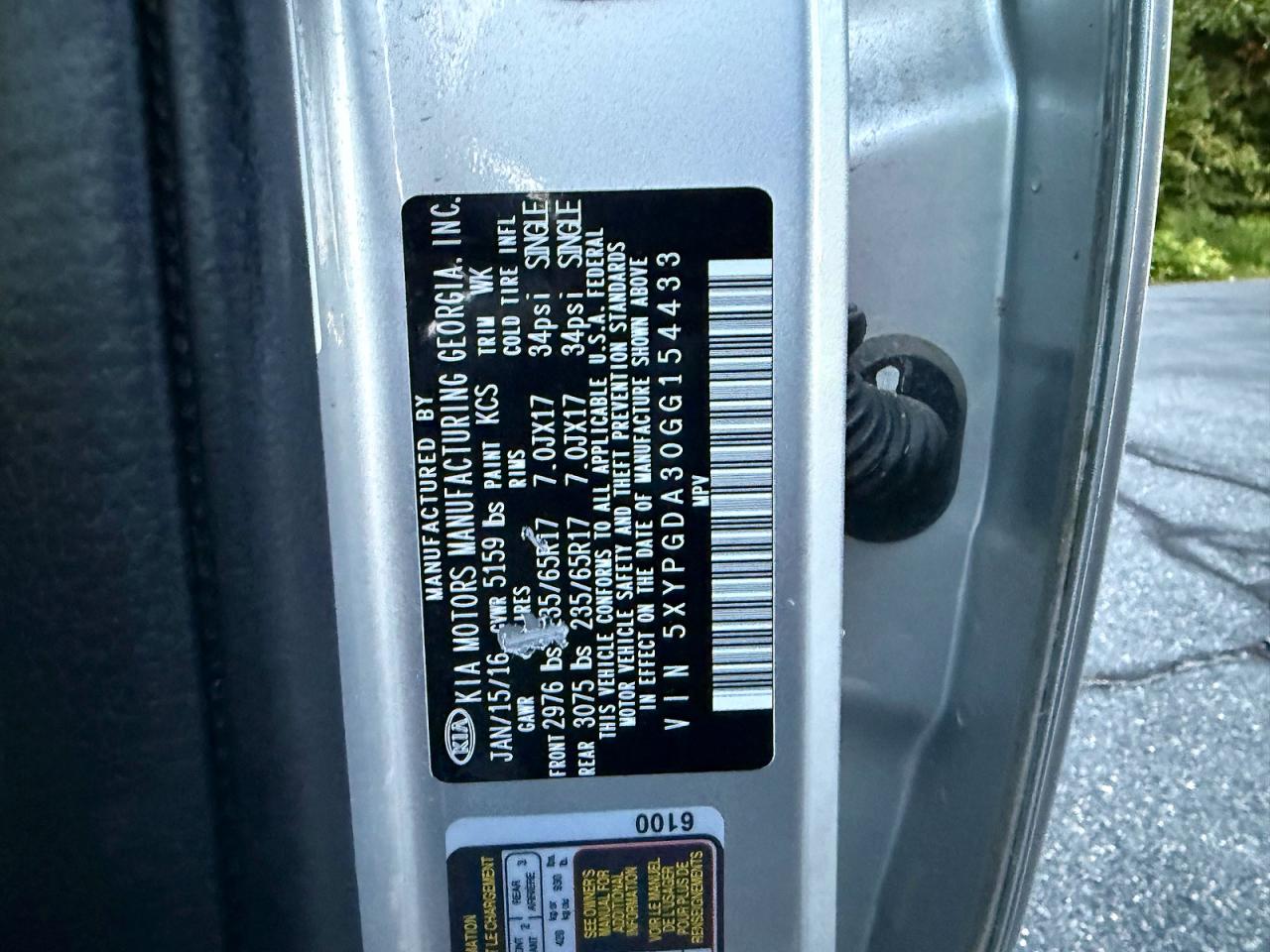 2016 Kia Sorento Lx Серебряный vin: 5XYPGDA30GG154433