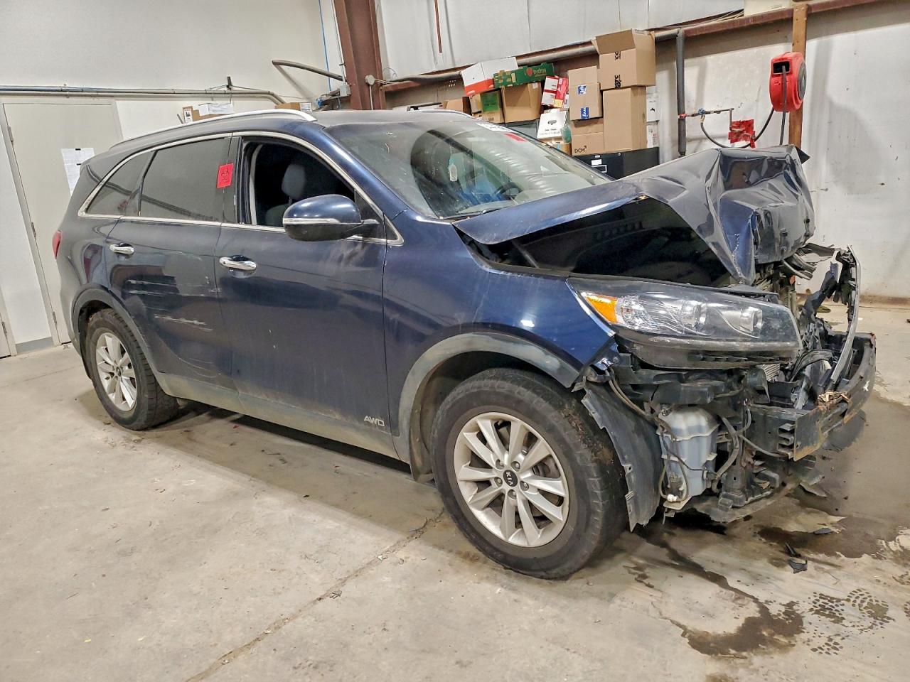 2019 Kia Sorento L Синий vin: 5XYPGDA30KG502207