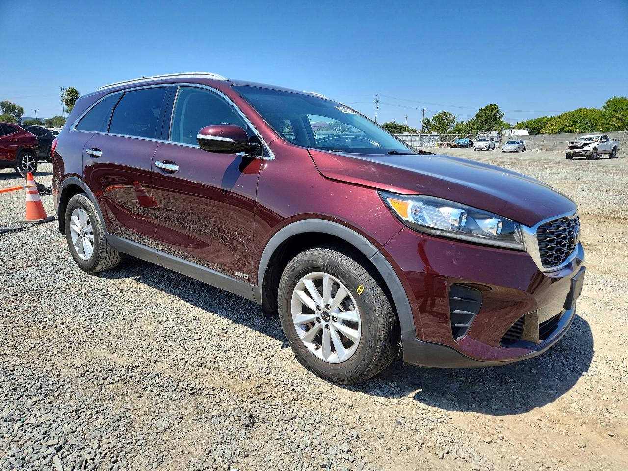 2020 Kia Sorento Lx Бордовый vin: 5XYPGDA30LG634949