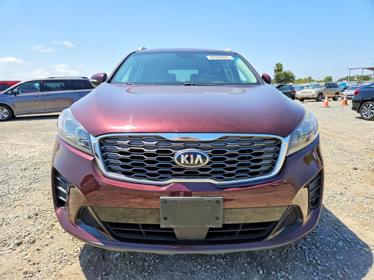 2020 Kia Sorento Lx Бордовый vin: 5XYPGDA30LG634949
