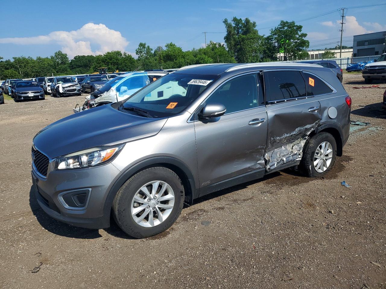 2016 Kia Sorento Lx Silver vin: 5XYPGDA32GG053863