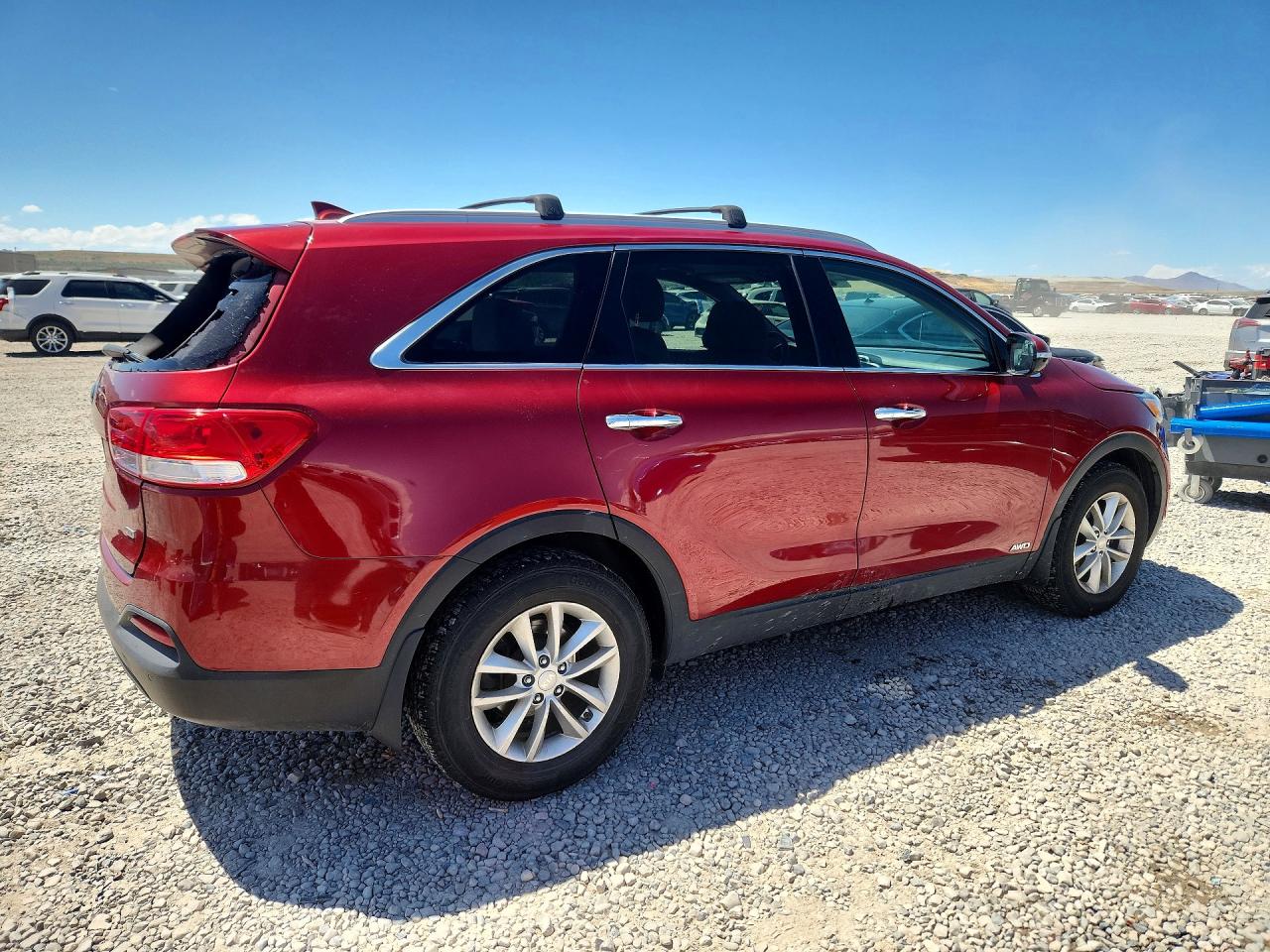 2017 Kia Sorento Lx Red vin: 5XYPGDA34HG246548