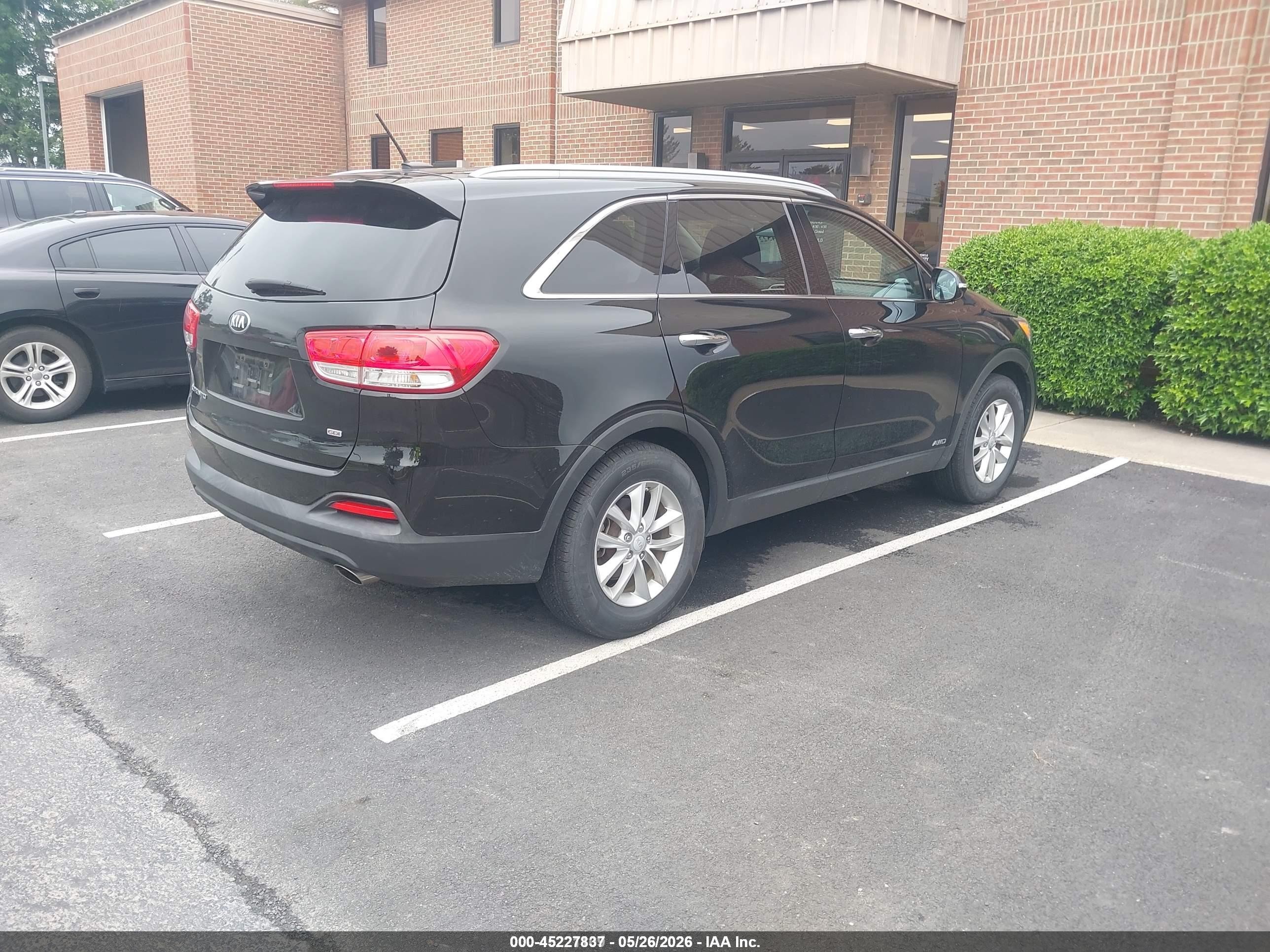2016 Kia Sorento 2.4l Lx Black vin: 5XYPGDA35GG171132