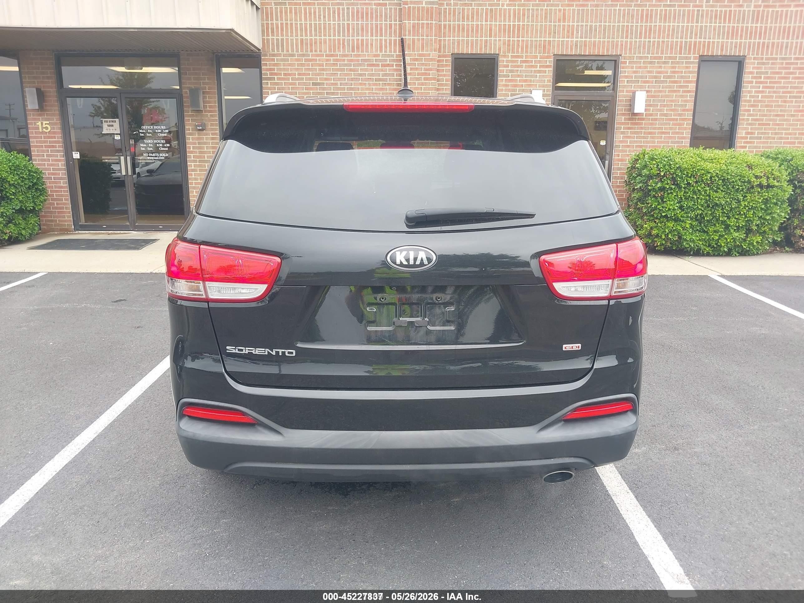 2016 Kia Sorento 2.4l Lx Black vin: 5XYPGDA35GG171132