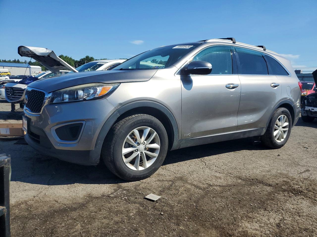 2018 Kia Sorento Lx Серый vin: 5XYPGDA36JG376207