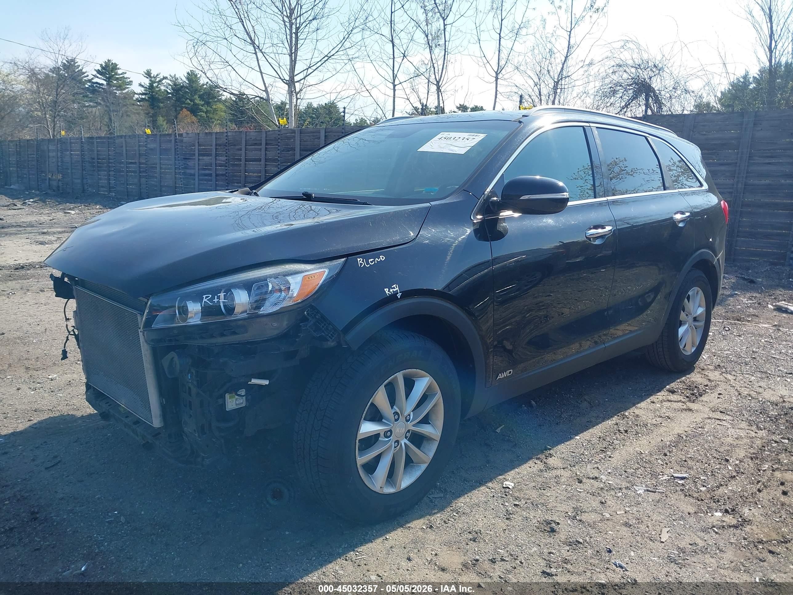 2016 Kia Sorento 2.4l Lx Black vin: 5XYPGDA38GG146242