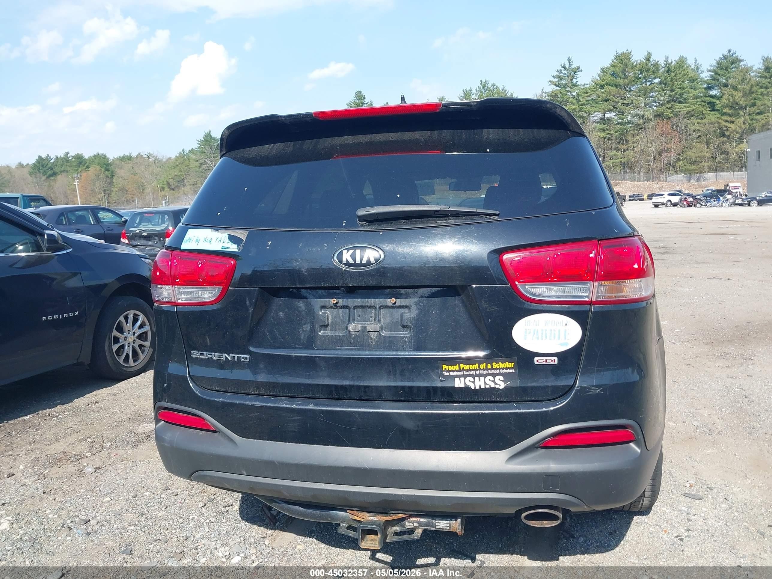 2016 Kia Sorento 2.4l Lx Black vin: 5XYPGDA38GG146242