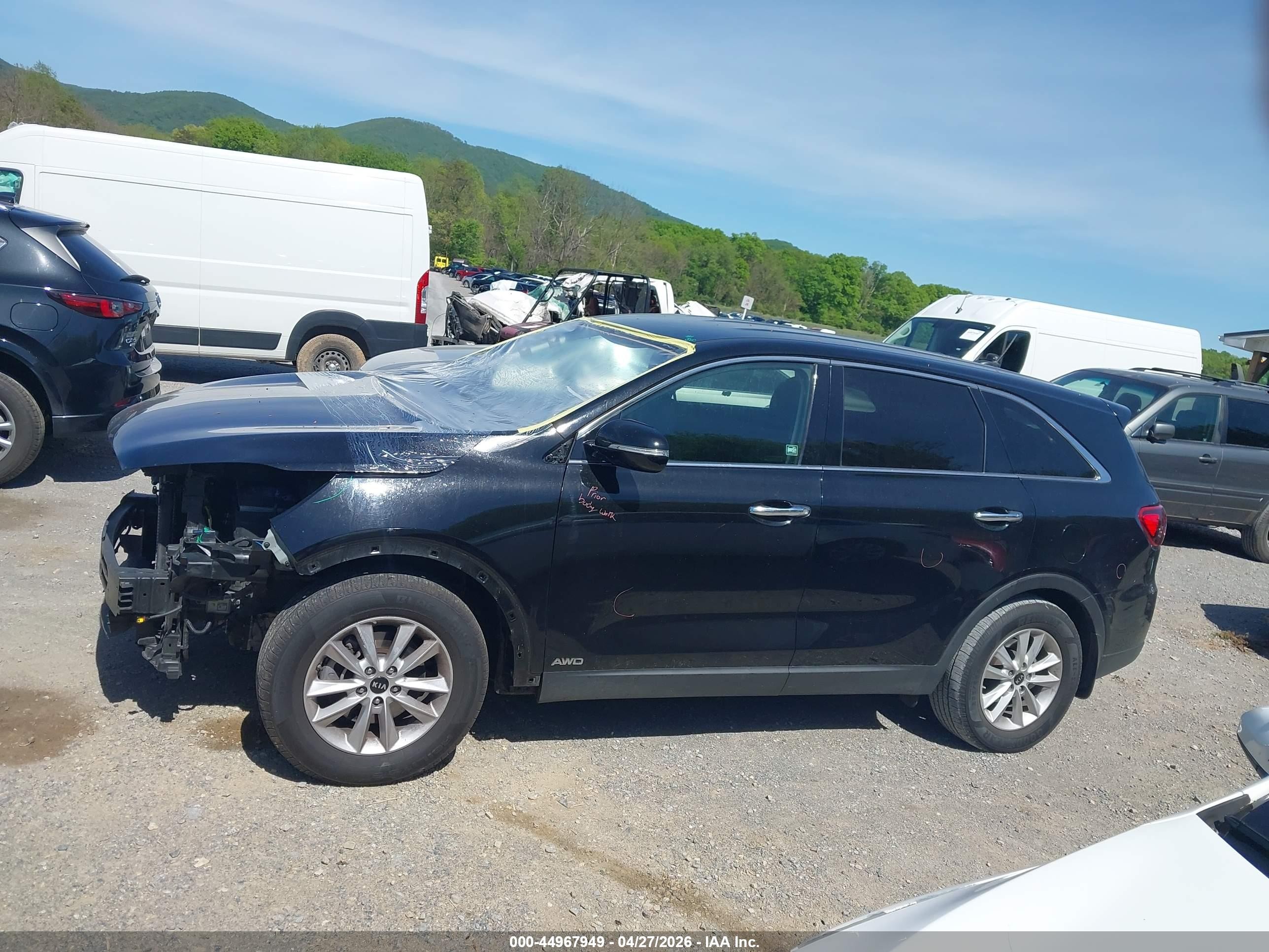 2020 Kia Sorento 2.4l Lx Black vin: 5XYPGDA38LG651479