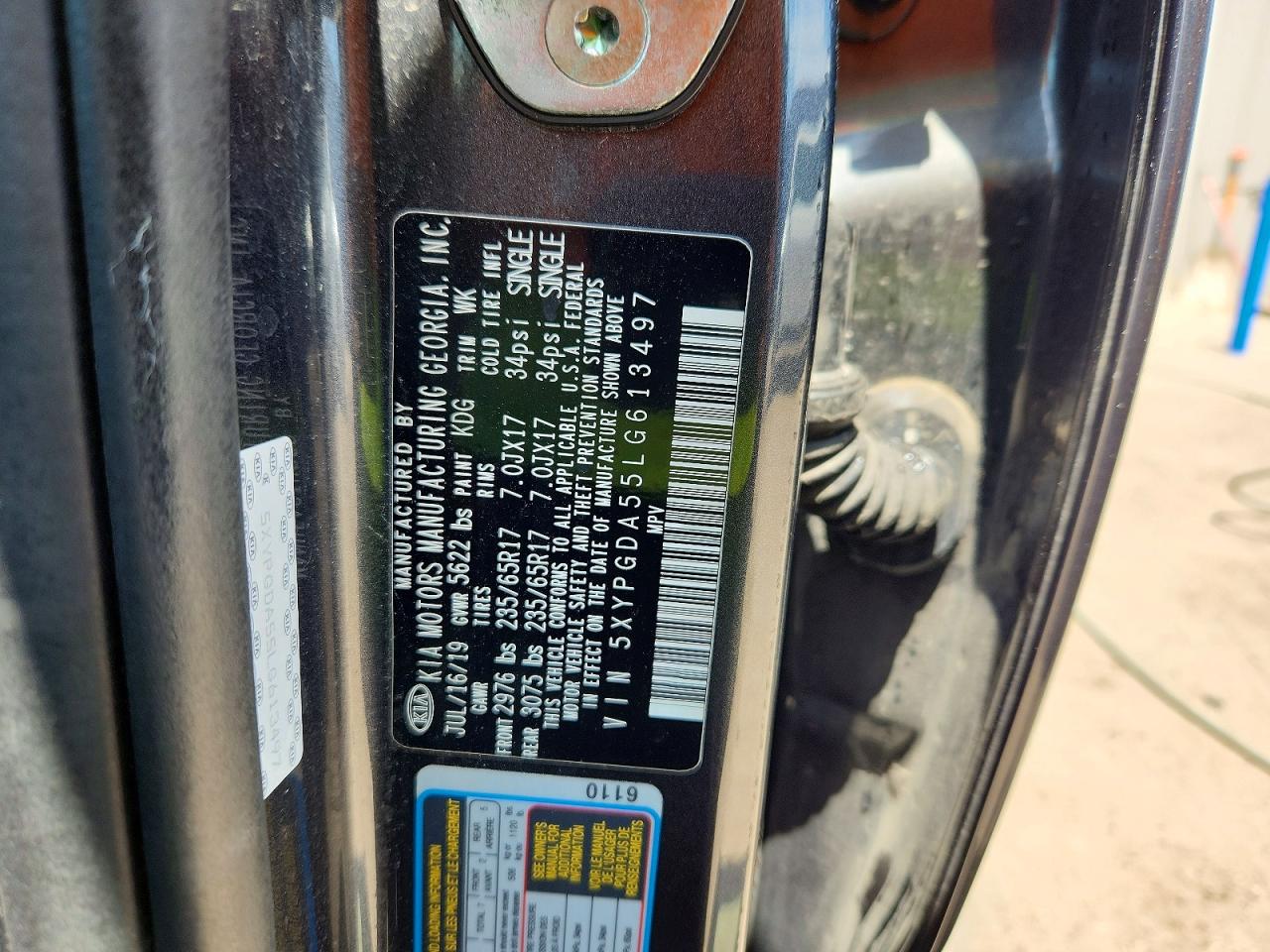 2020 Kia Sorento S Charcoal vin: 5XYPGDA55LG613497