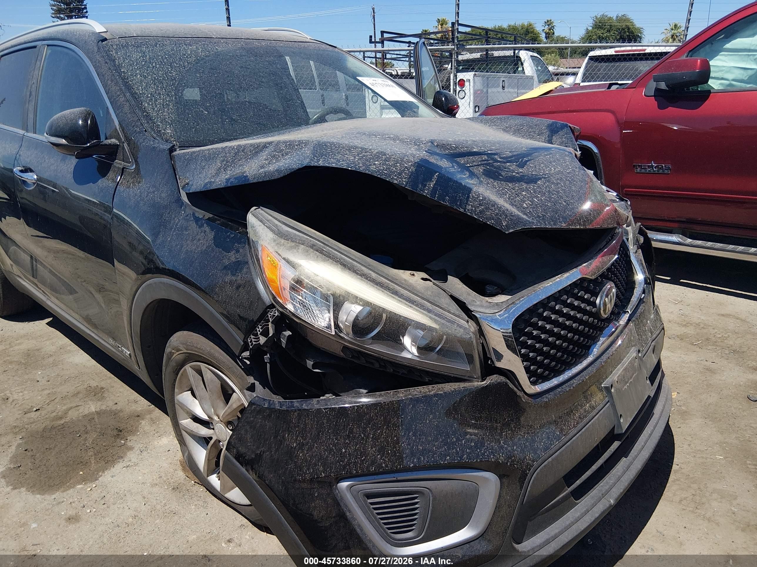 2016 Kia Sorento 3.3l Lx Black vin: 5XYPGDA56GG174171