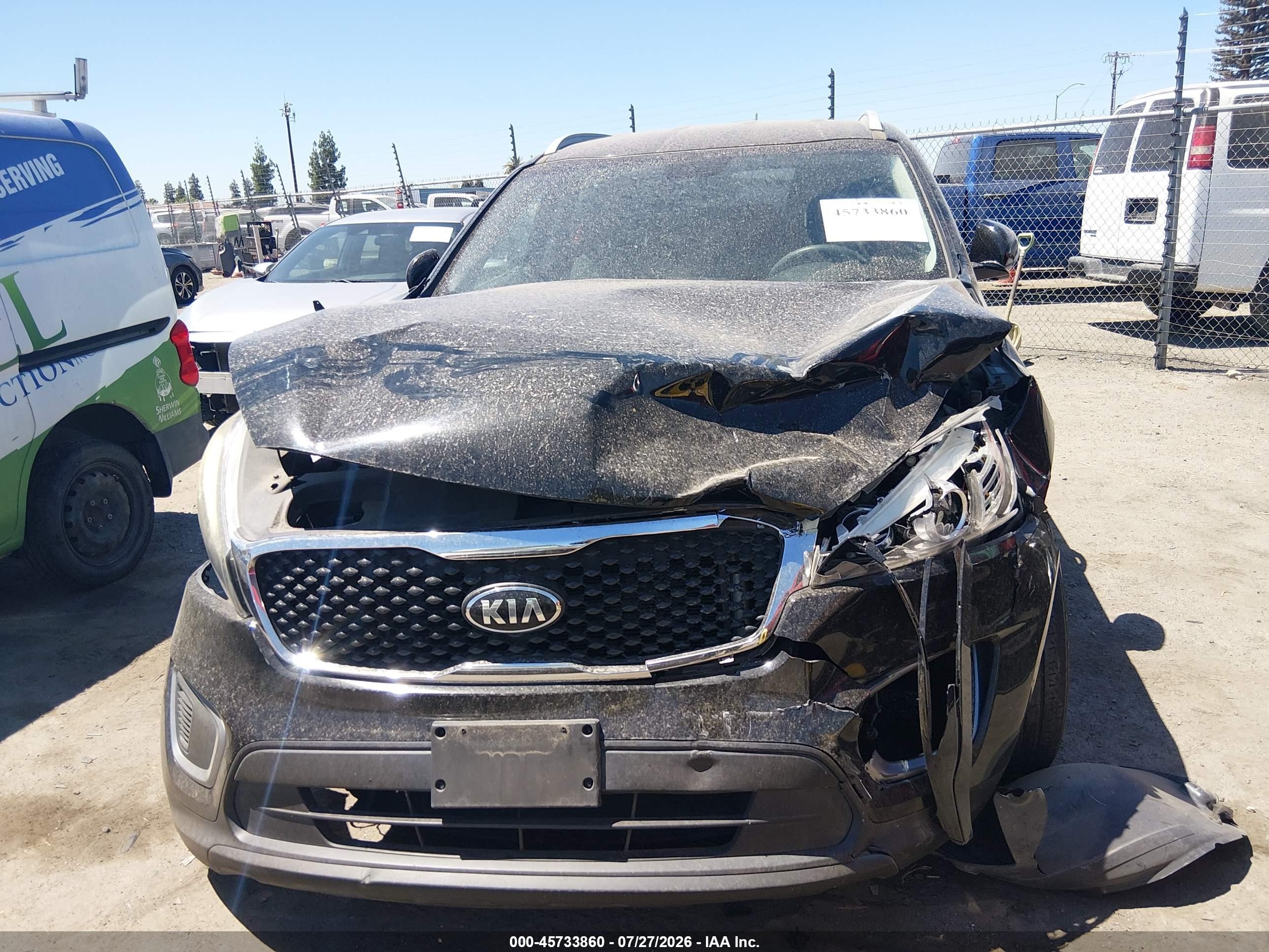 2016 Kia Sorento 3.3l Lx Black vin: 5XYPGDA56GG174171