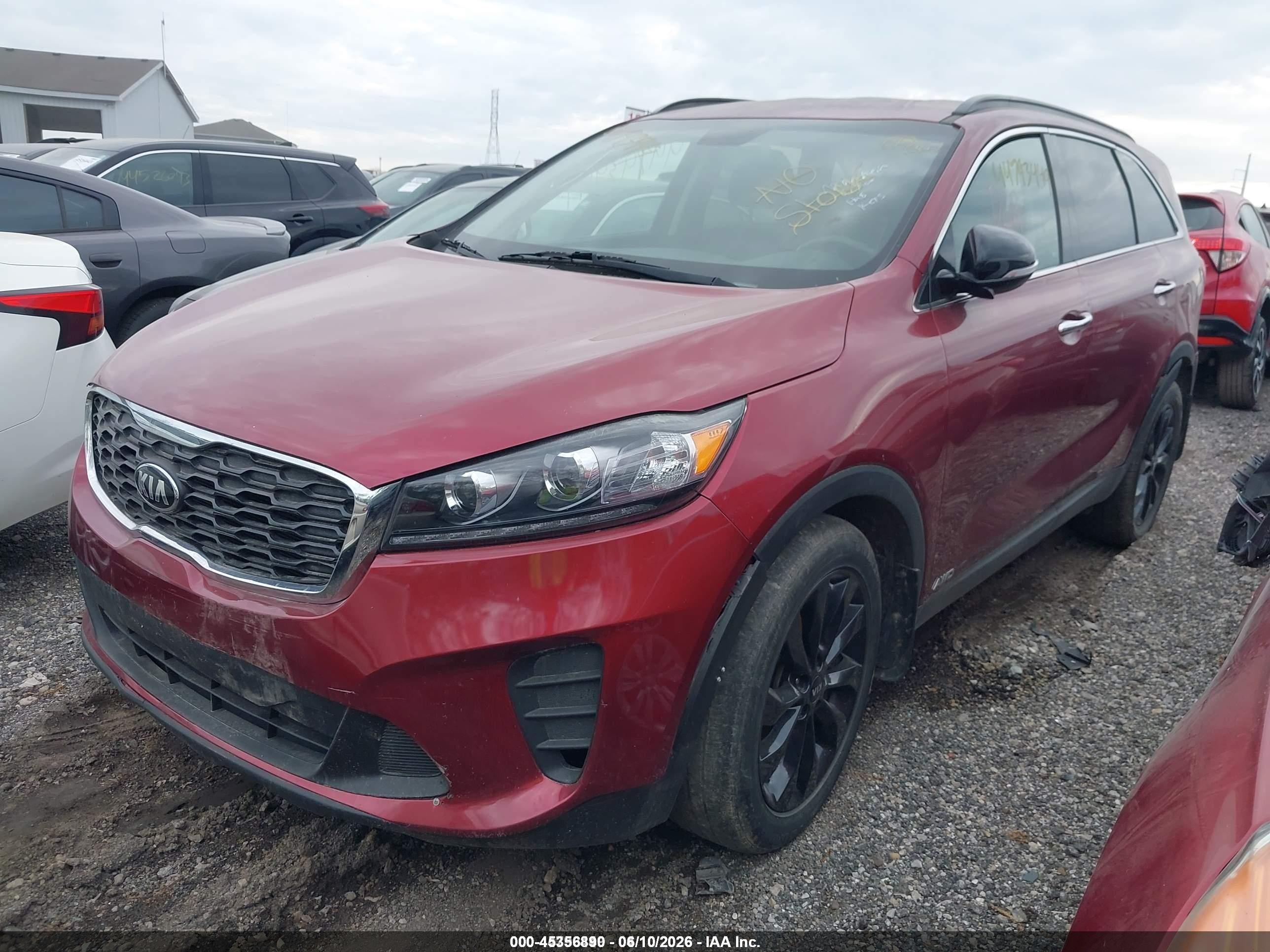 2019 Kia Sorento 3.3l S Красный vin: 5XYPGDA56KG592867
