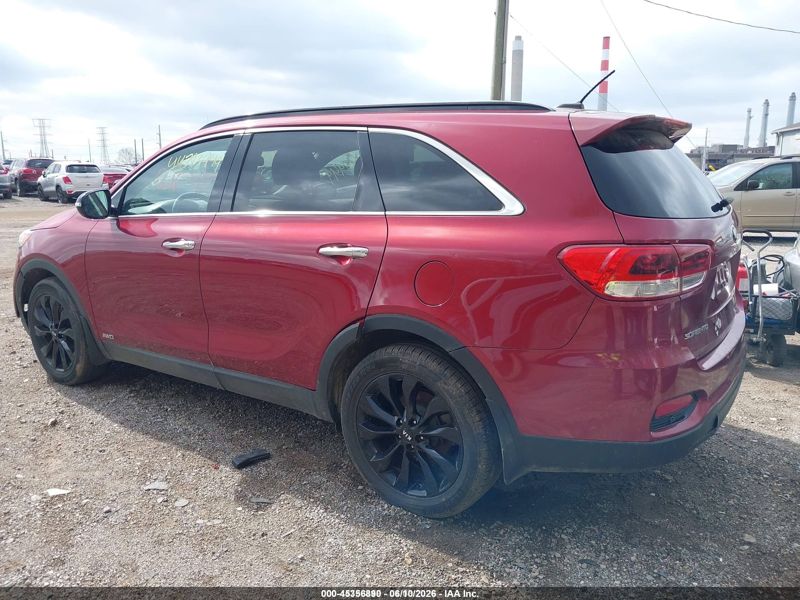 2019 Kia Sorento 3.3l S Красный vin: 5XYPGDA56KG592867