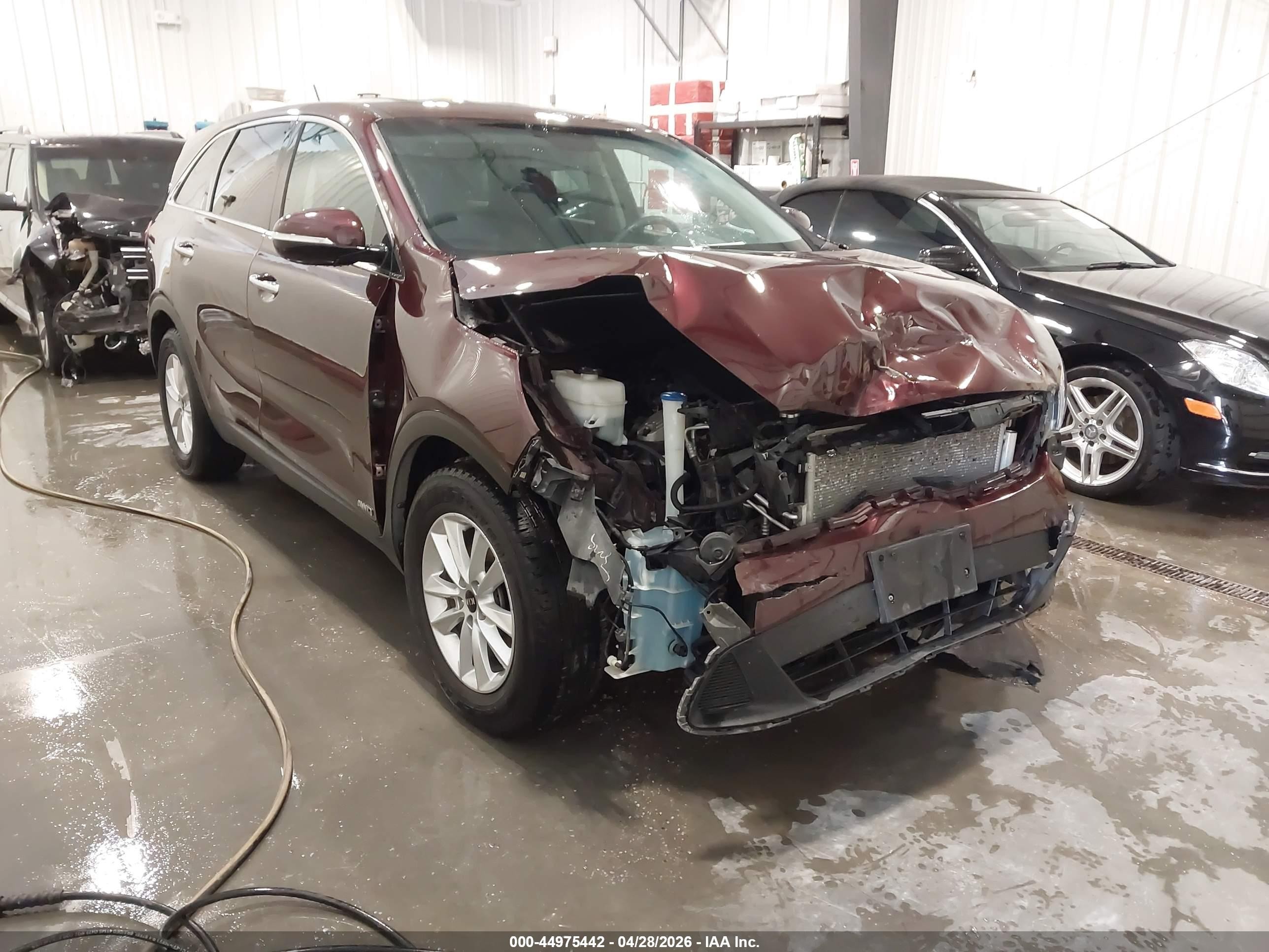 2019 Kia Sorento 3.3l Lx Maroon vin: 5XYPGDA58KG481298