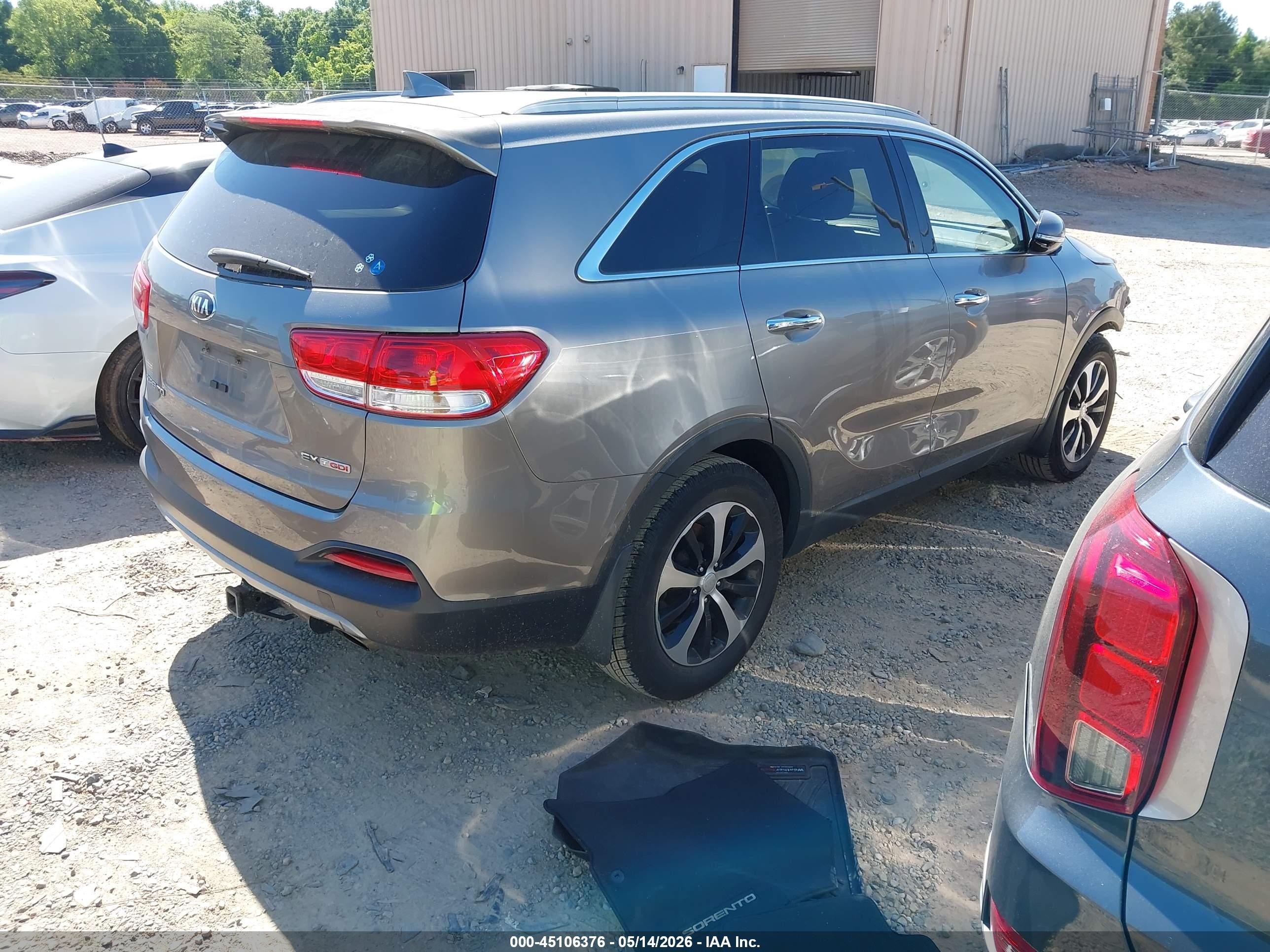2016 Kia Sorento 2.0t Ex Gray vin: 5XYPH4A15GG021503