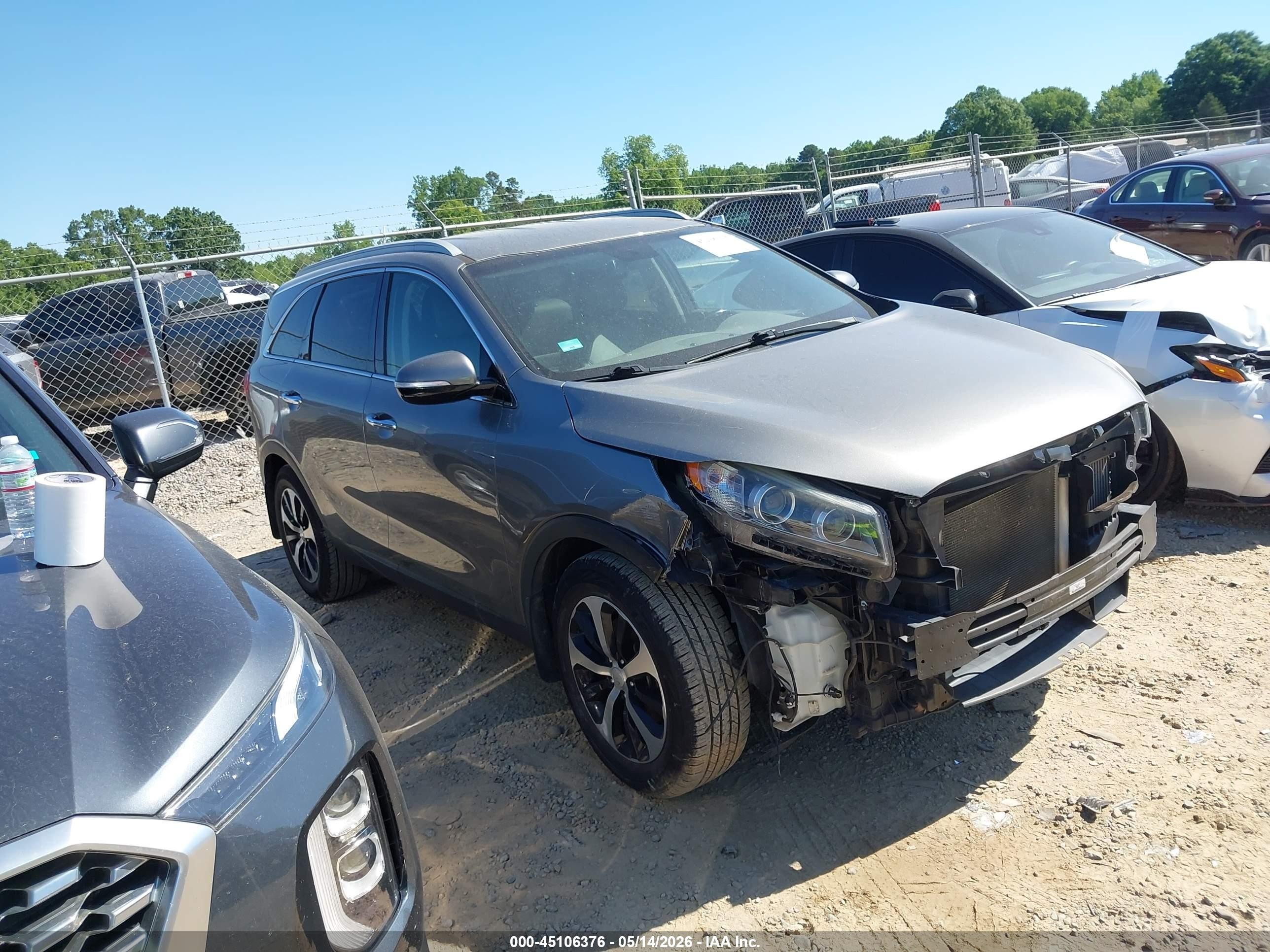 2016 Kia Sorento 2.0t Ex Gray vin: 5XYPH4A15GG021503