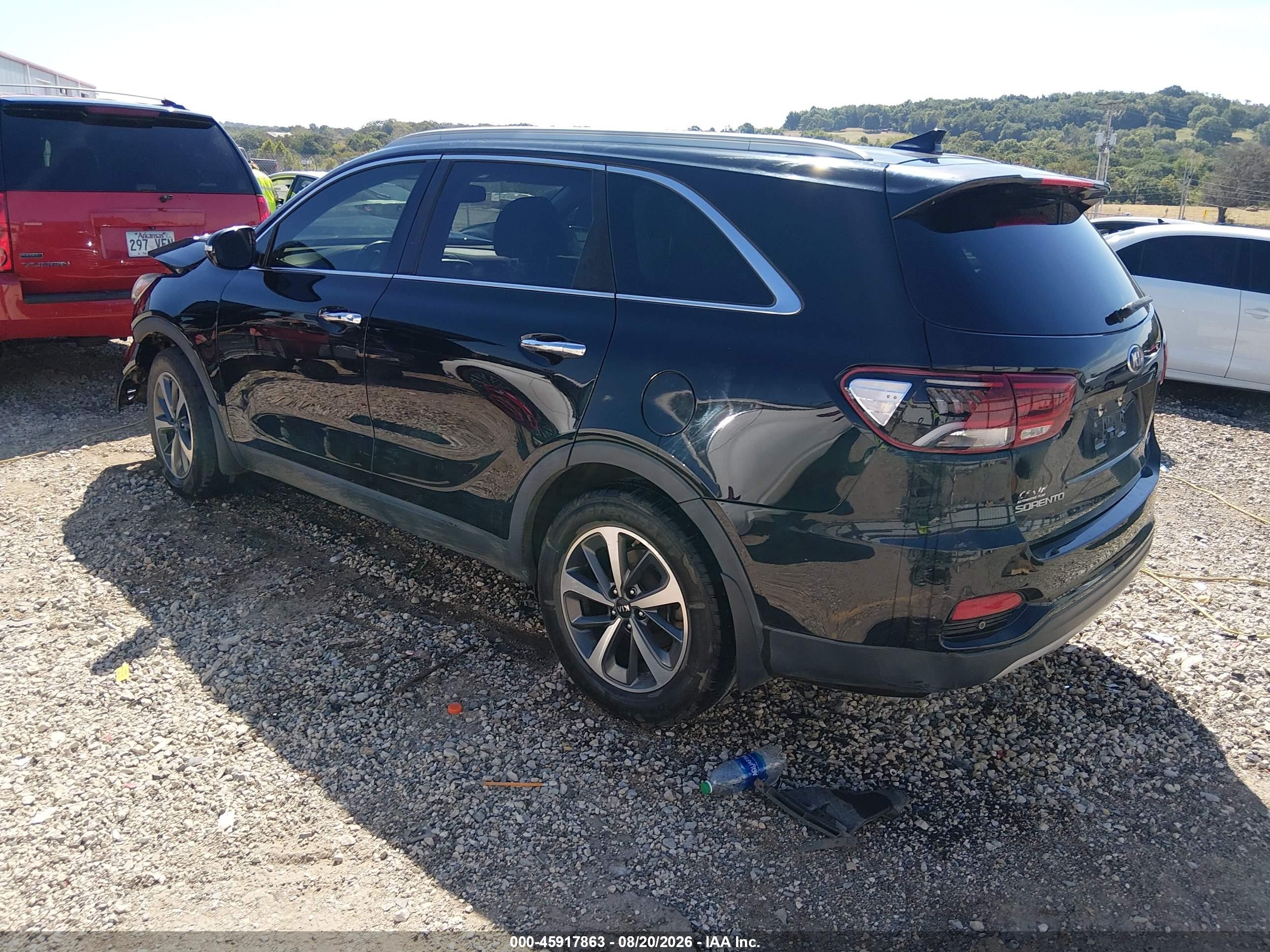 2019 Kia Sorento 3.3l Ex Черный vin: 5XYPH4A52KG567669