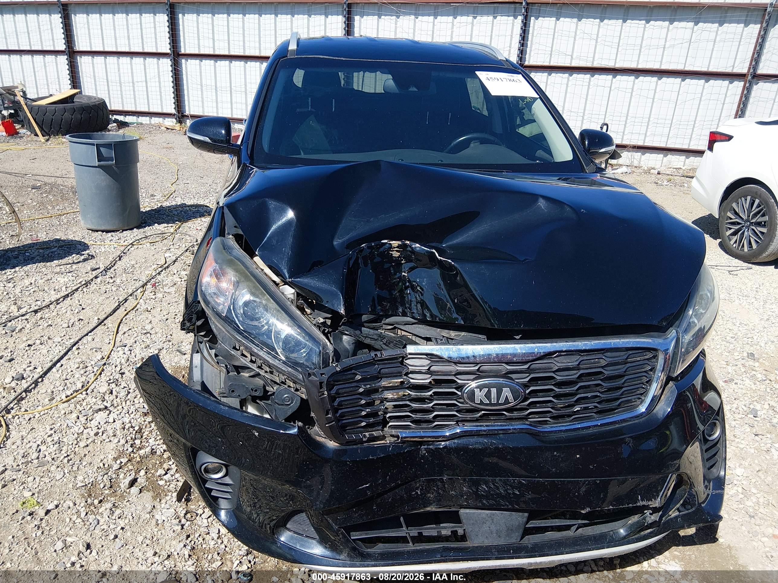 2019 Kia Sorento 3.3l Ex Черный vin: 5XYPH4A52KG567669