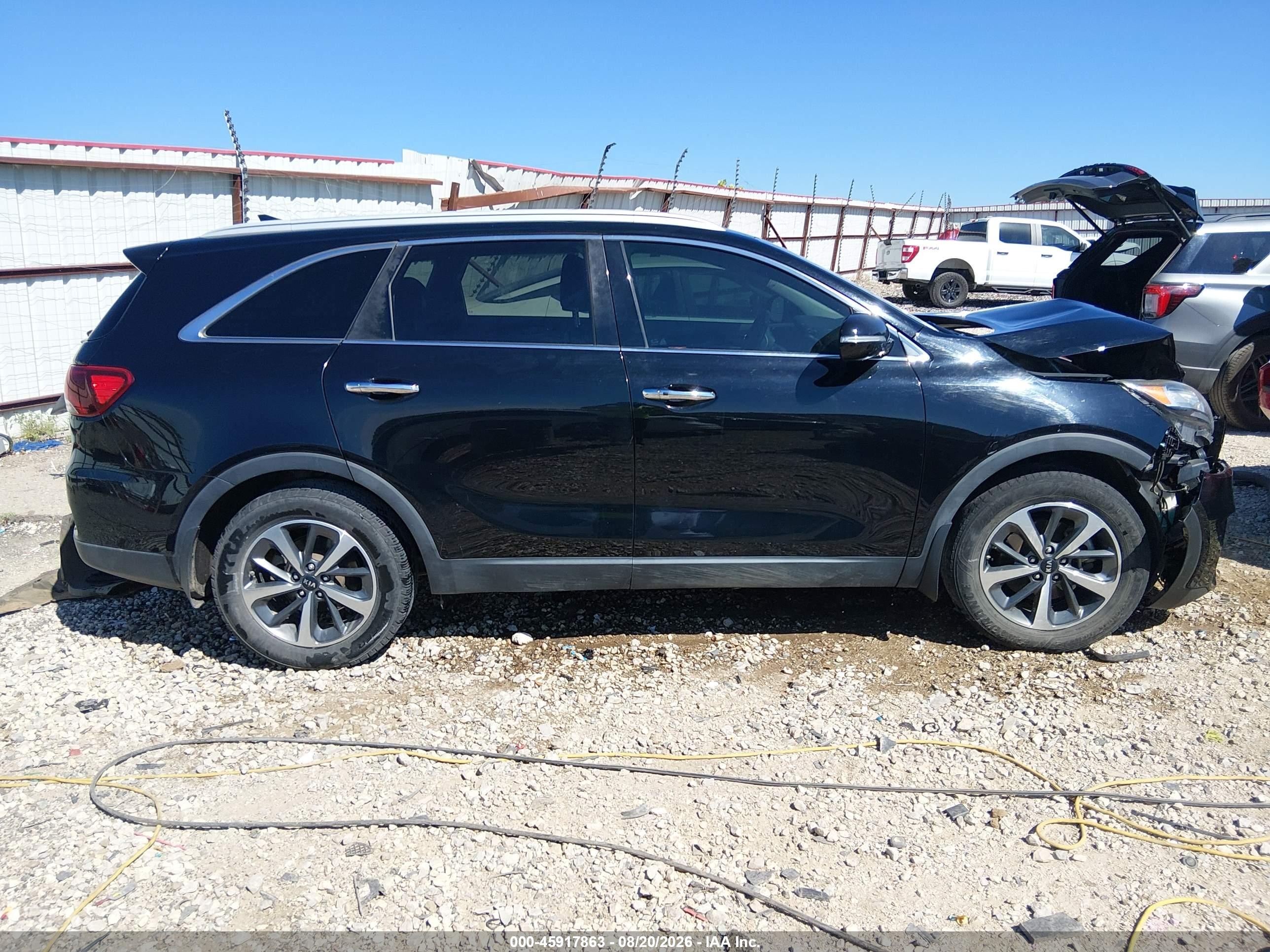 2019 Kia Sorento 3.3l Ex Черный vin: 5XYPH4A52KG567669