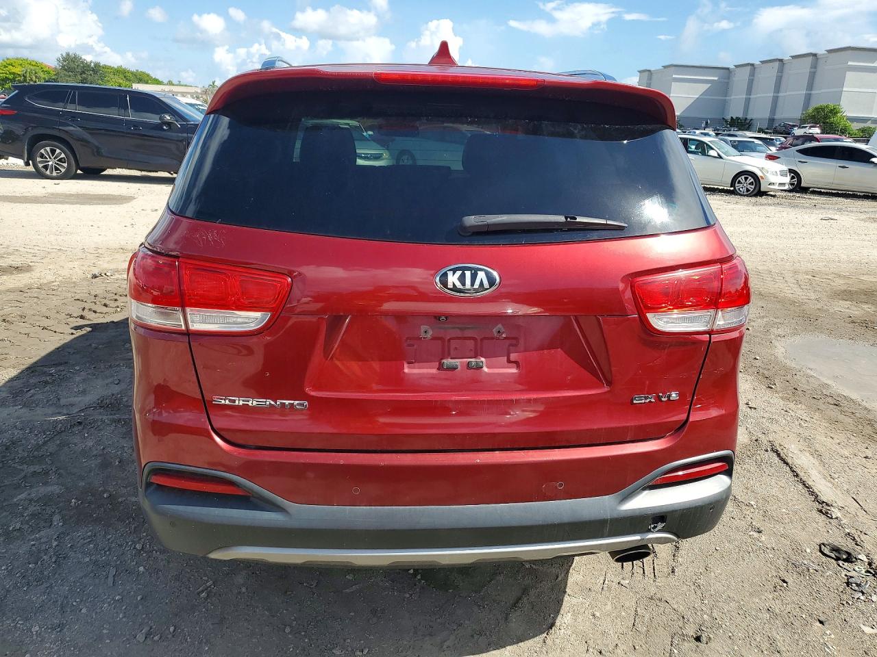 2016 Kia Sorento Ex Red vin: 5XYPH4A56GG041830