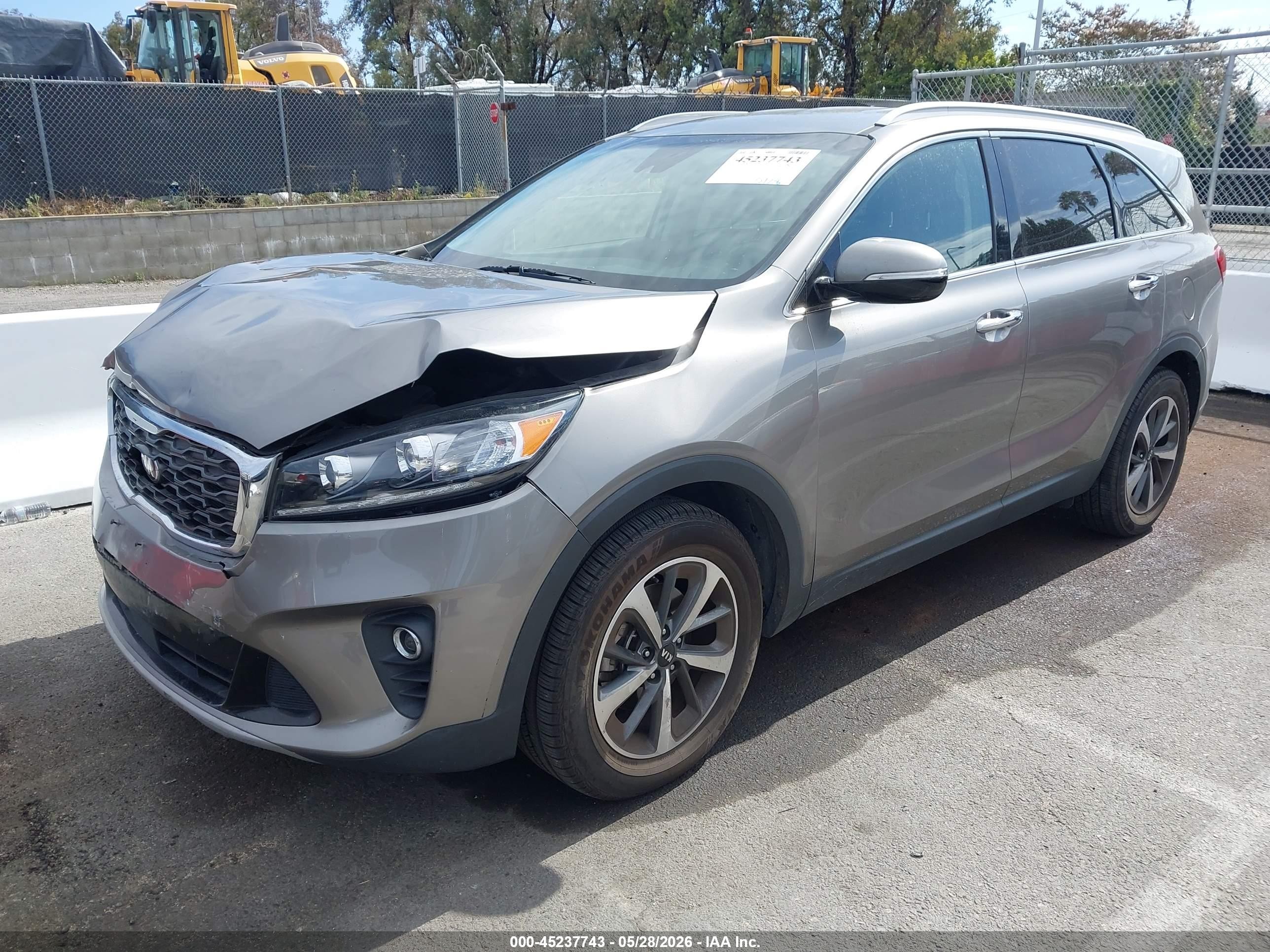 2019 Kia Sorento 3.3l Ex Gray vin: 5XYPH4A56KG538868
